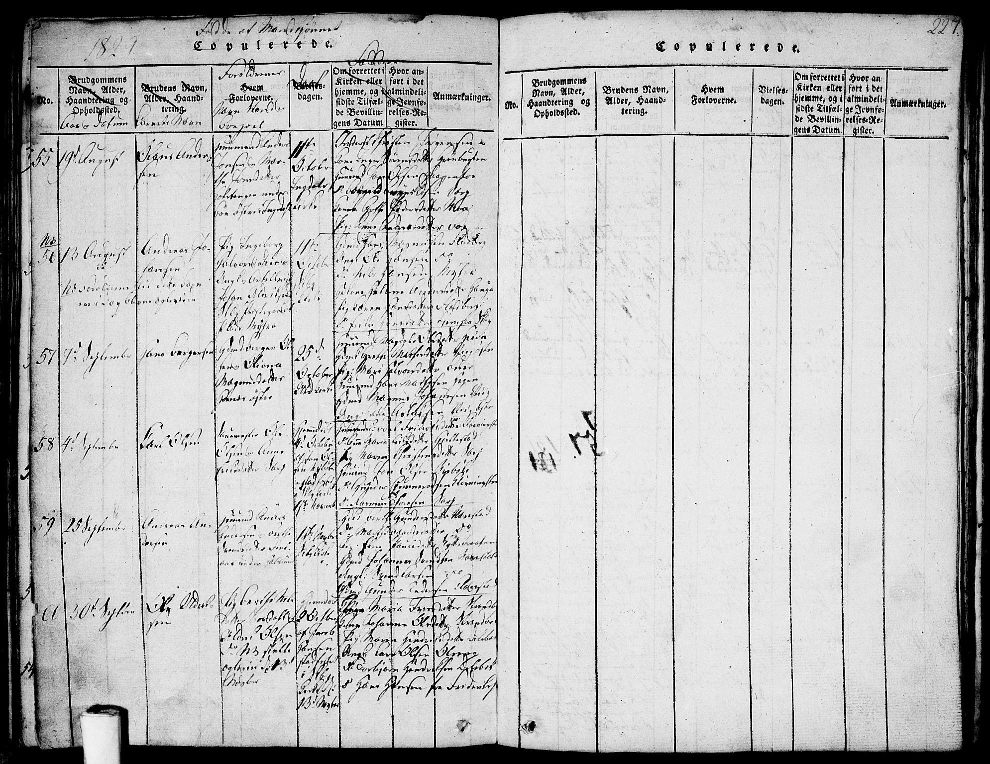 Skjeberg prestekontor Kirkebøker, AV/SAO-A-10923/F/Fa/L0004: Parish register (official) no. I 4, 1815-1830, p. 227