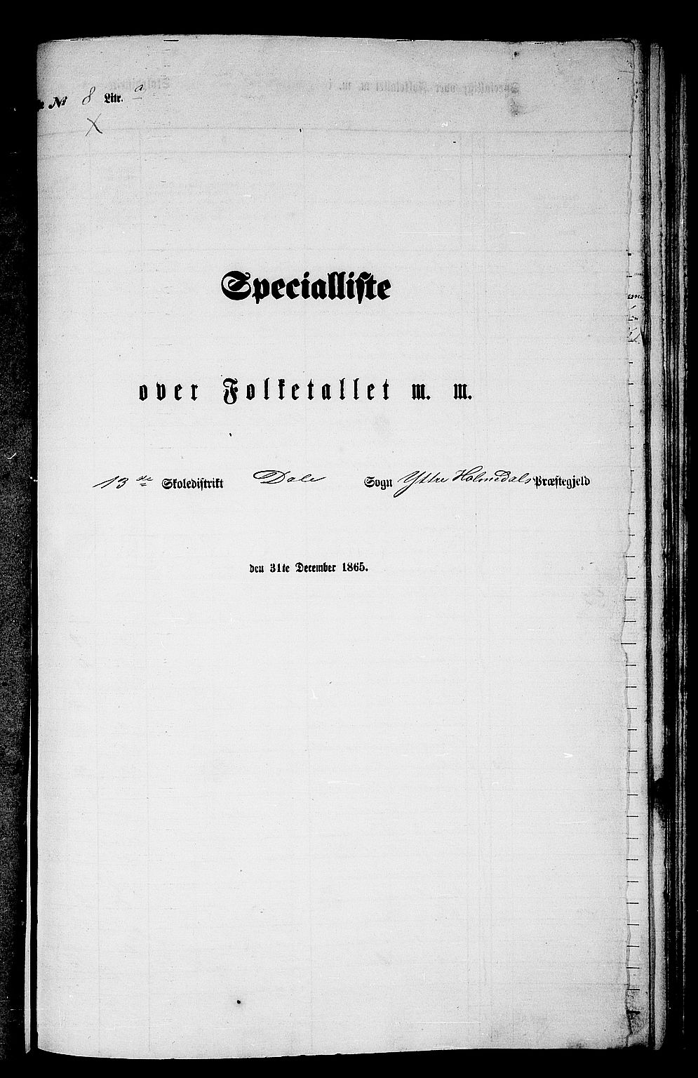 RA, 1865 census for Ytre Holmedal, 1865, p. 133