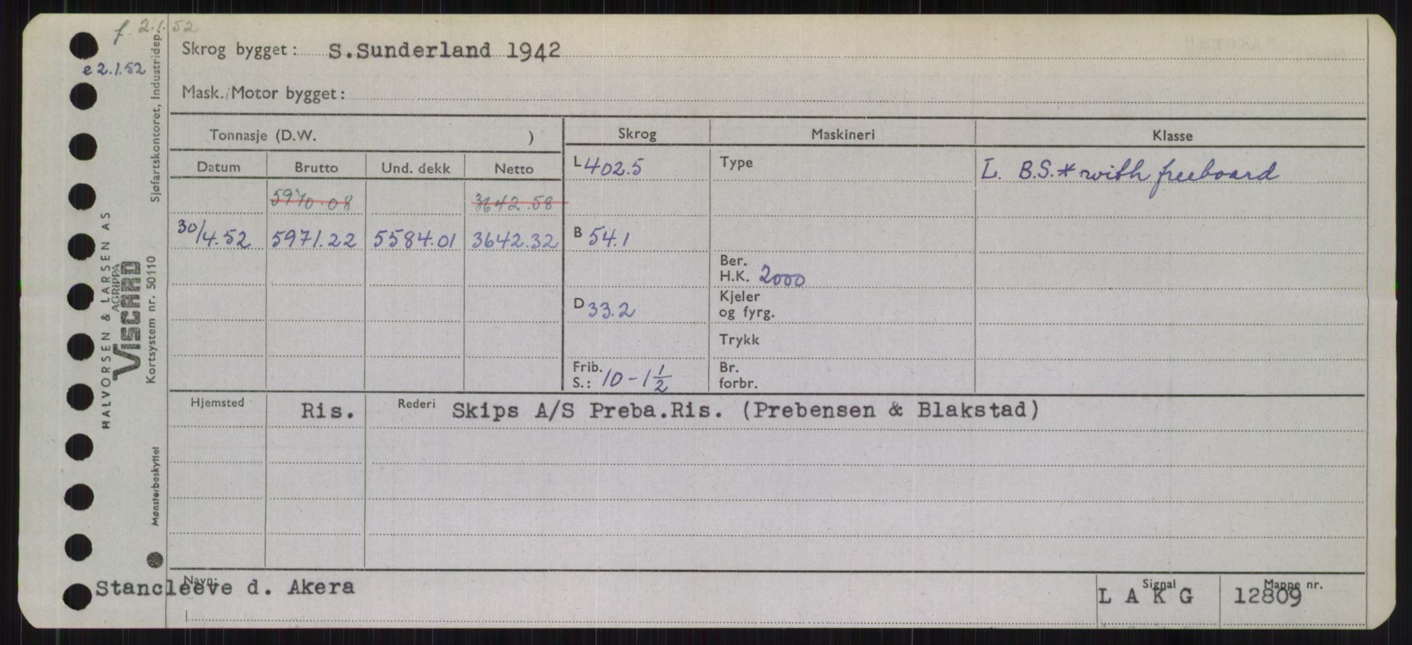 Sjøfartsdirektoratet med forløpere, Skipsmålingen, RA/S-1627/H/Hb/L0001: Fartøy, A-D, p. 11