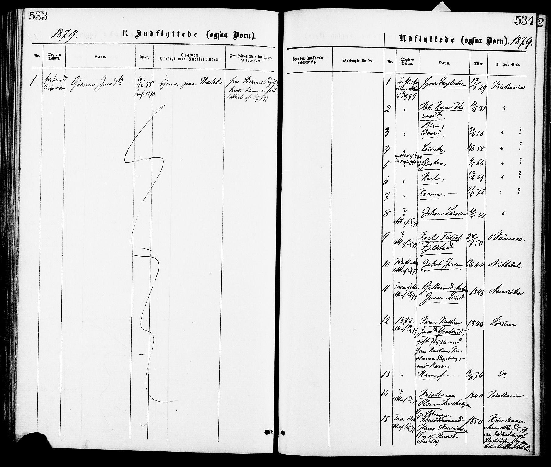 Gjerdrum prestekontor Kirkebøker, AV/SAO-A-10412b/F/Fa/L0008: Parish register (official) no. I 8, 1867-1880, p. 533-534