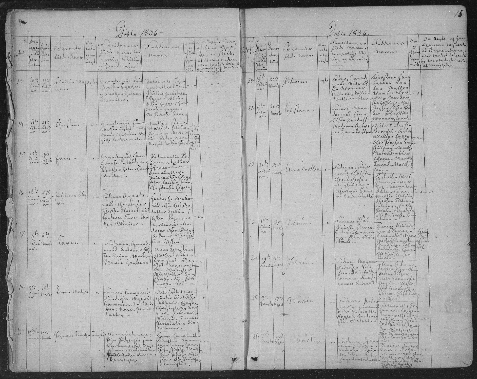 Røyken kirkebøker, AV/SAKO-A-241/F/Fa/L0005: Parish register (official) no. 5, 1833-1856, p. 15