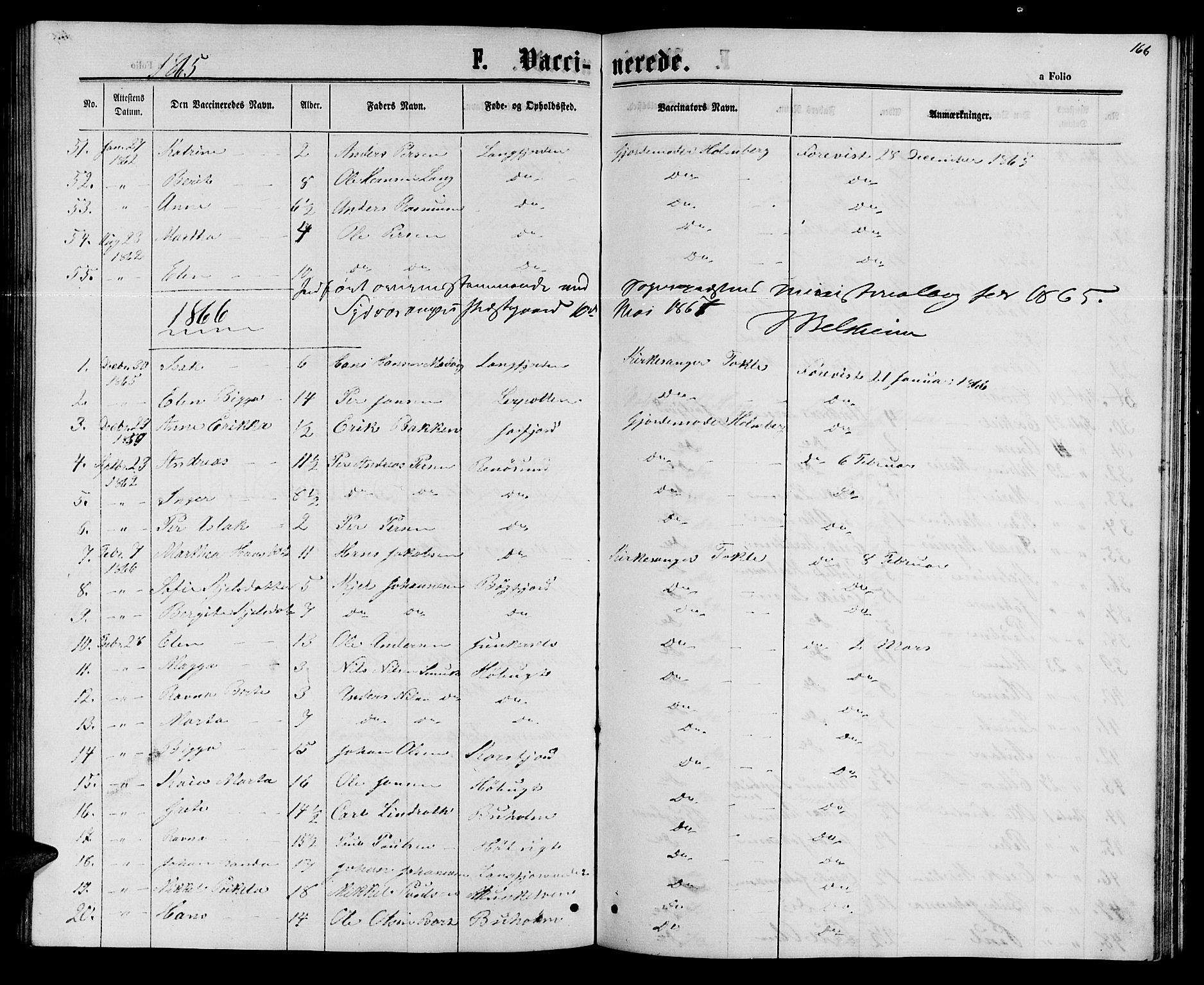 Sør-Varanger sokneprestkontor, AV/SATØ-S-1331/H/Hb/L0001klokker: Parish register (copy) no. 1, 1863-1872, p. 166