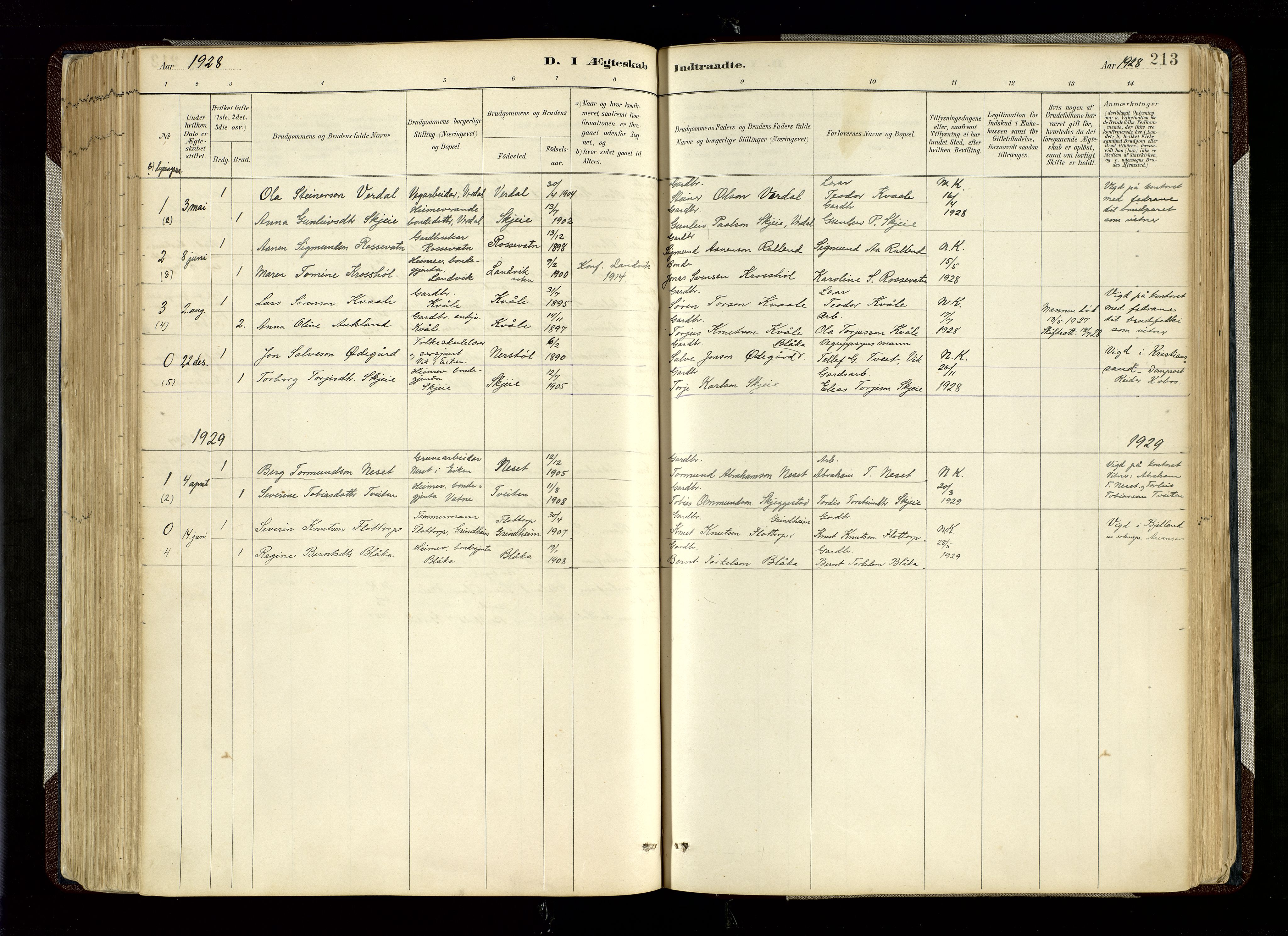 Hægebostad sokneprestkontor, AV/SAK-1111-0024/F/Fa/Fab/L0004: Parish register (official) no. A 4, 1887-1929, p. 213