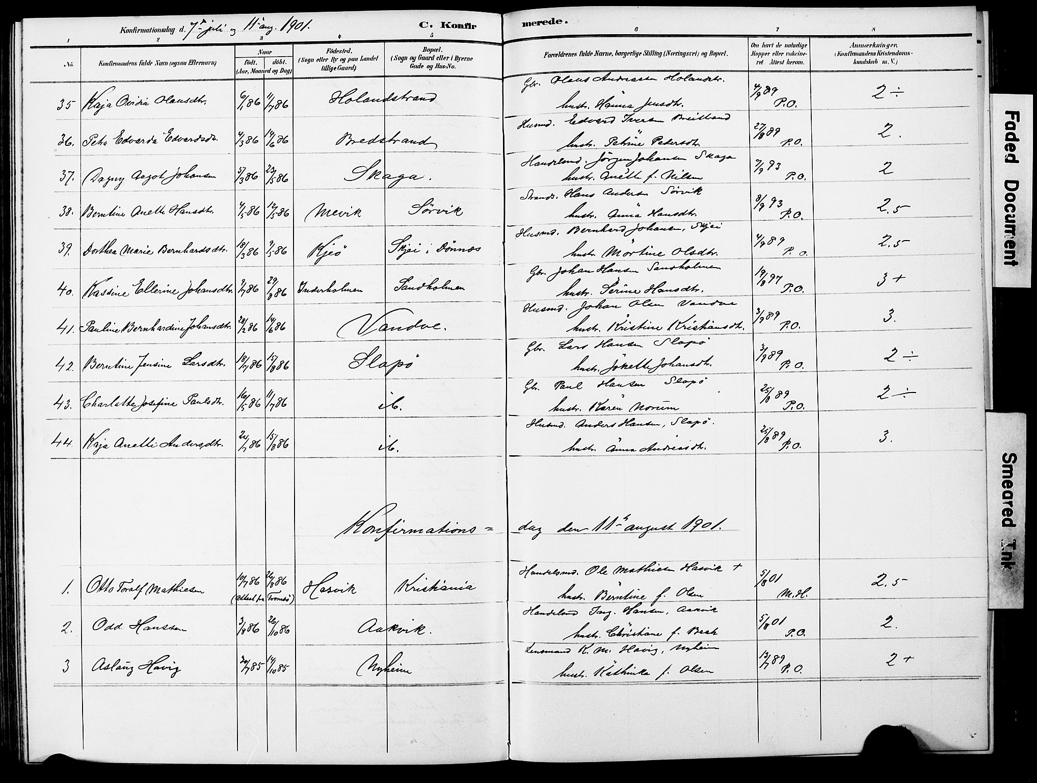 Ministerialprotokoller, klokkerbøker og fødselsregistre - Nordland, AV/SAT-A-1459/834/L0514: Parish register (copy) no. 834C05, 1893-1901