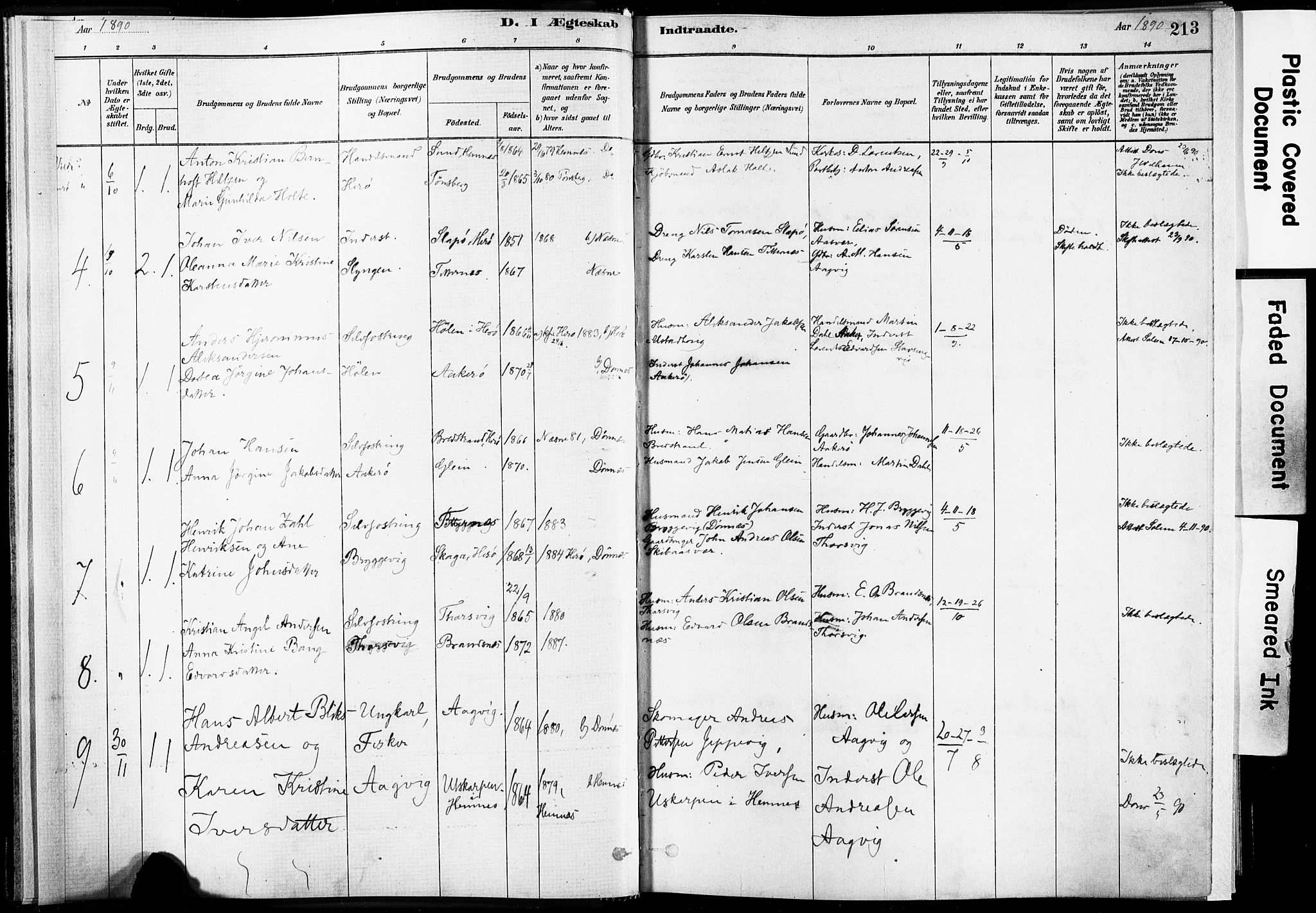 Ministerialprotokoller, klokkerbøker og fødselsregistre - Nordland, AV/SAT-A-1459/835/L0526: Parish register (official) no. 835A03II, 1881-1910, p. 213