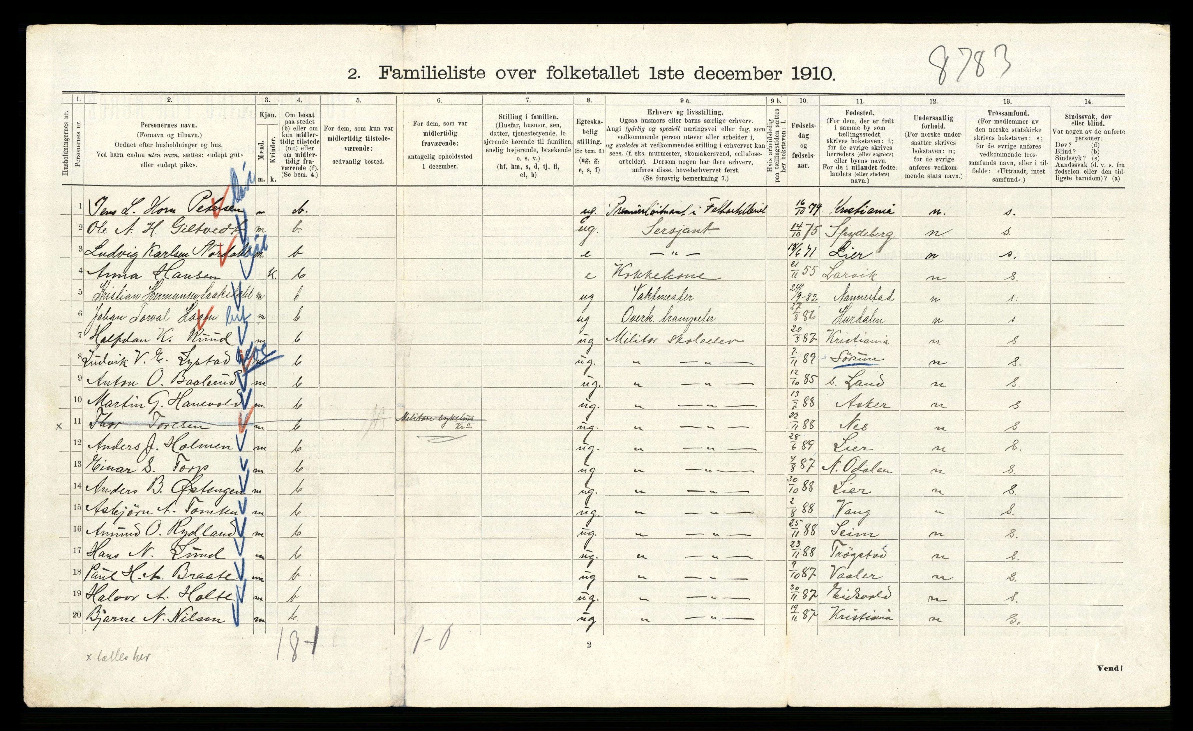 RA, 1910 census for Kristiania, 1910, p. 27754