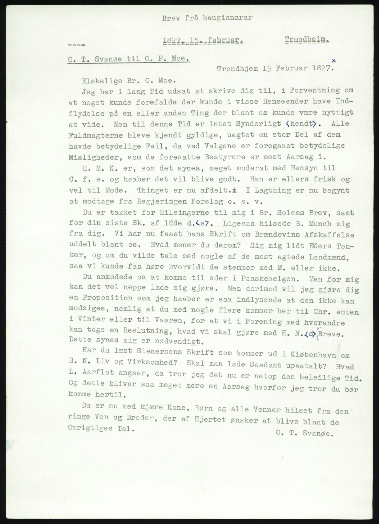 Samlinger til kildeutgivelse, Haugianerbrev, AV/RA-EA-6834/F/L0004: Haugianerbrev IV: 1827-1842, 1827-1842