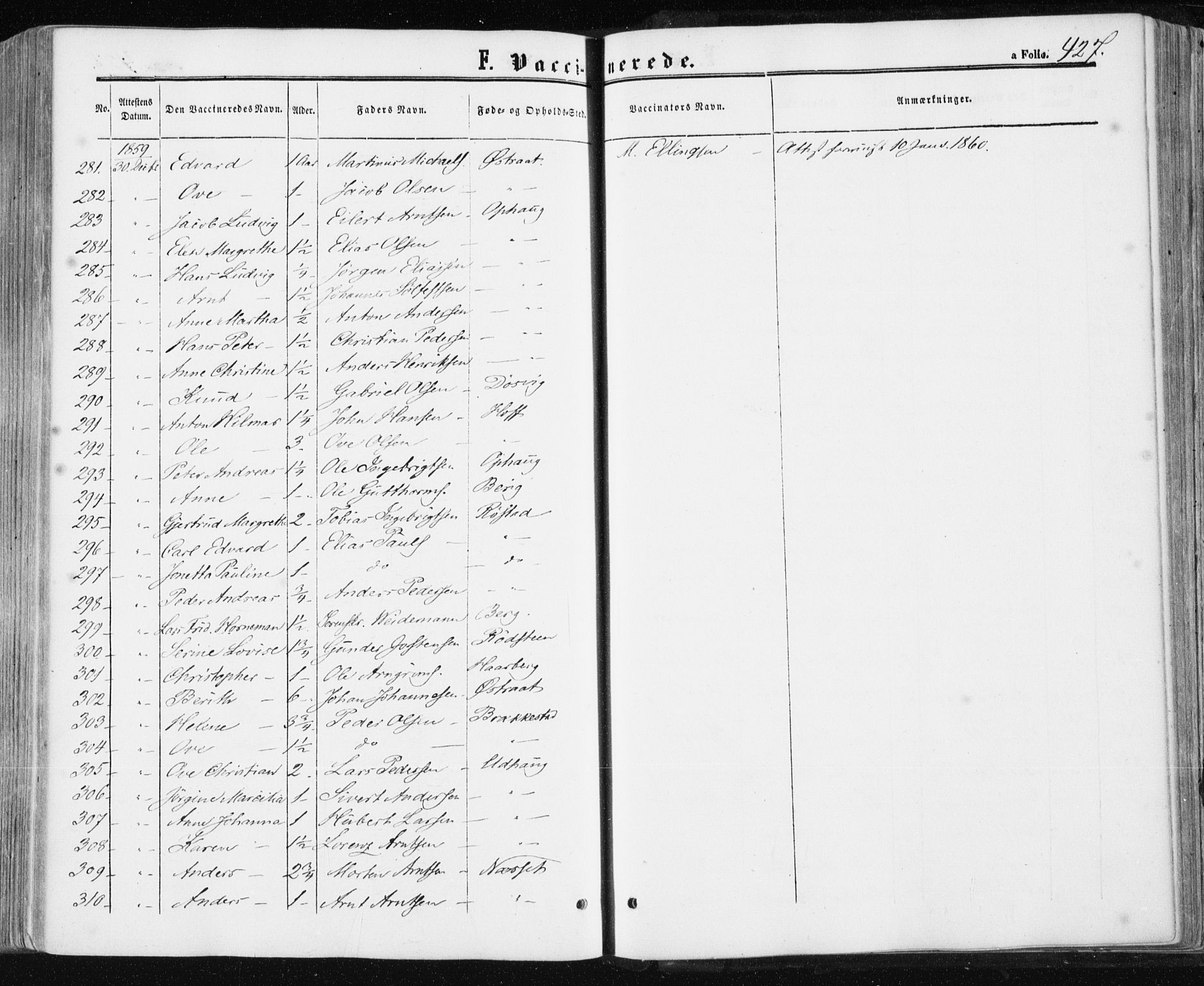 Ministerialprotokoller, klokkerbøker og fødselsregistre - Sør-Trøndelag, SAT/A-1456/659/L0737: Parish register (official) no. 659A07, 1857-1875, p. 427