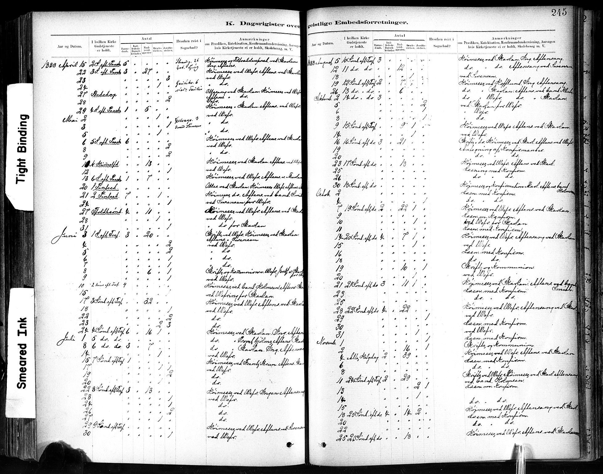 Ministerialprotokoller, klokkerbøker og fødselsregistre - Sør-Trøndelag, SAT/A-1456/602/L0120: Parish register (official) no. 602A18, 1880-1913, p. 245