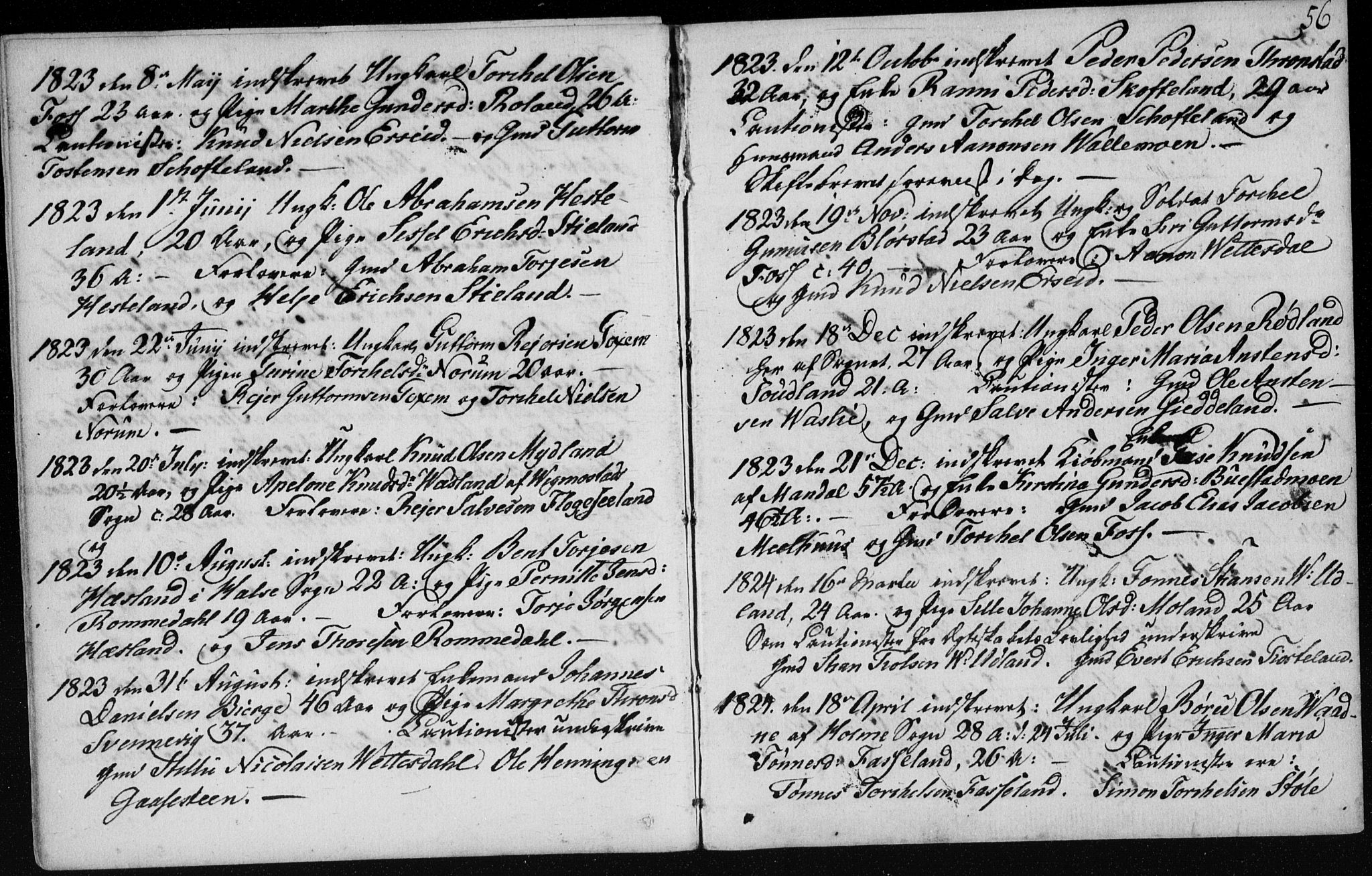 Sør-Audnedal sokneprestkontor, AV/SAK-1111-0039/F/Fa/Fab/L0003: Parish register (official) no. A 3, 1766-1828, p. 56