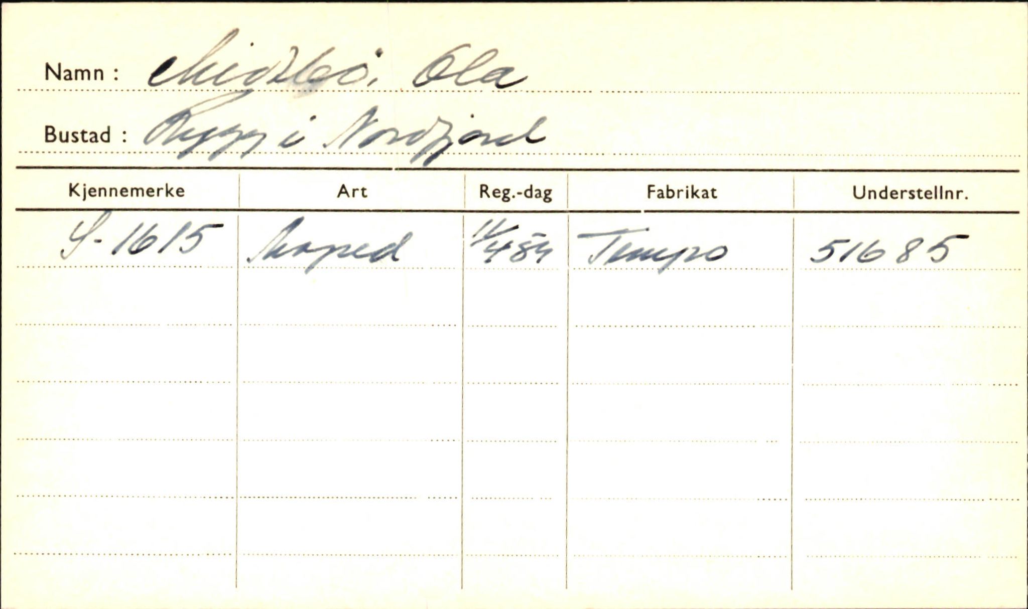 Statens vegvesen, Sogn og Fjordane vegkontor, AV/SAB-A-5301/4/F/L0001D: Eigarregister Fjordane til 1.6.1961, 1930-1961, p. 610