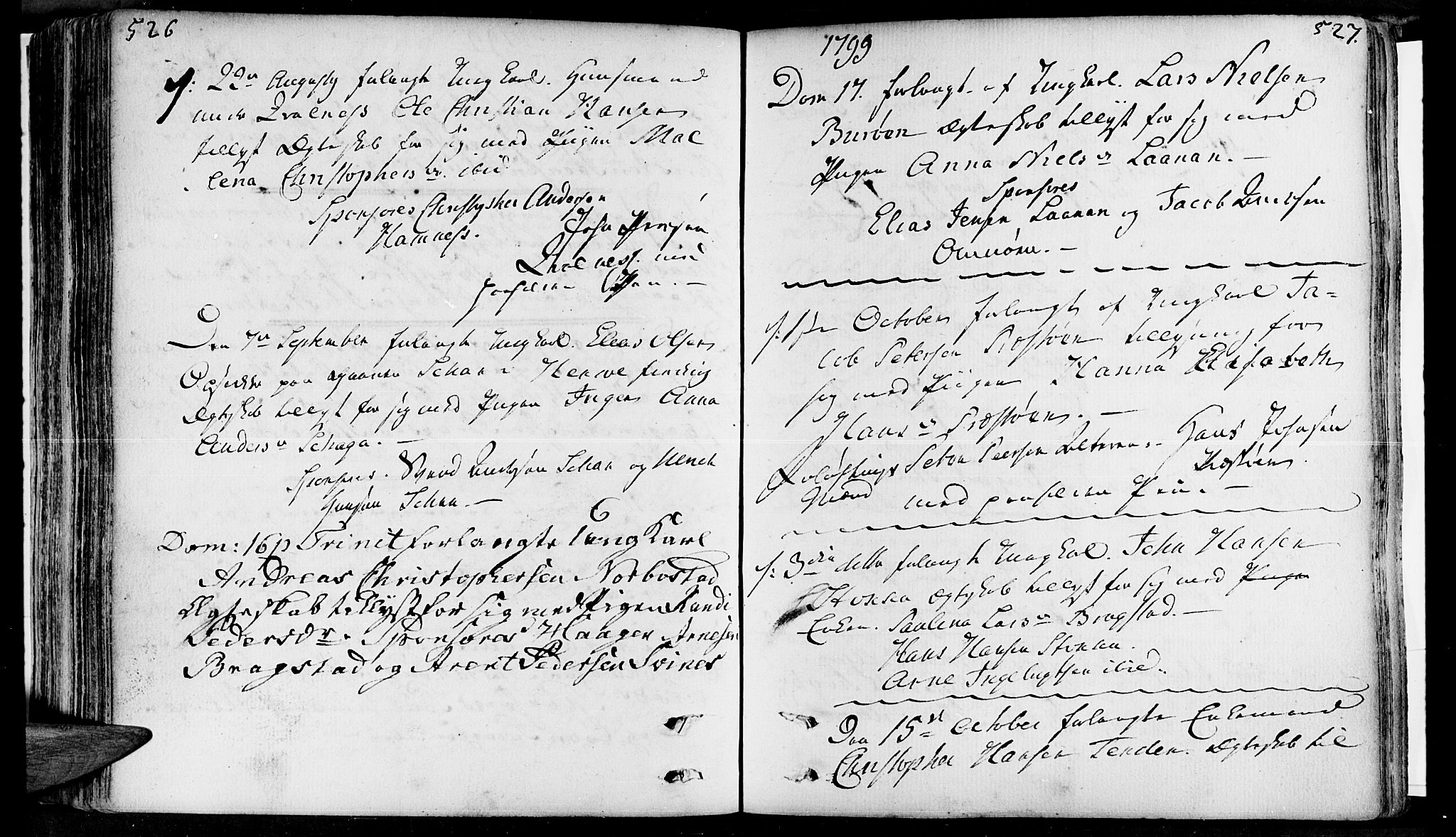 Ministerialprotokoller, klokkerbøker og fødselsregistre - Nordland, AV/SAT-A-1459/830/L0436: Parish register (official) no. 830A05 /1, 1737-1804, p. 526-527