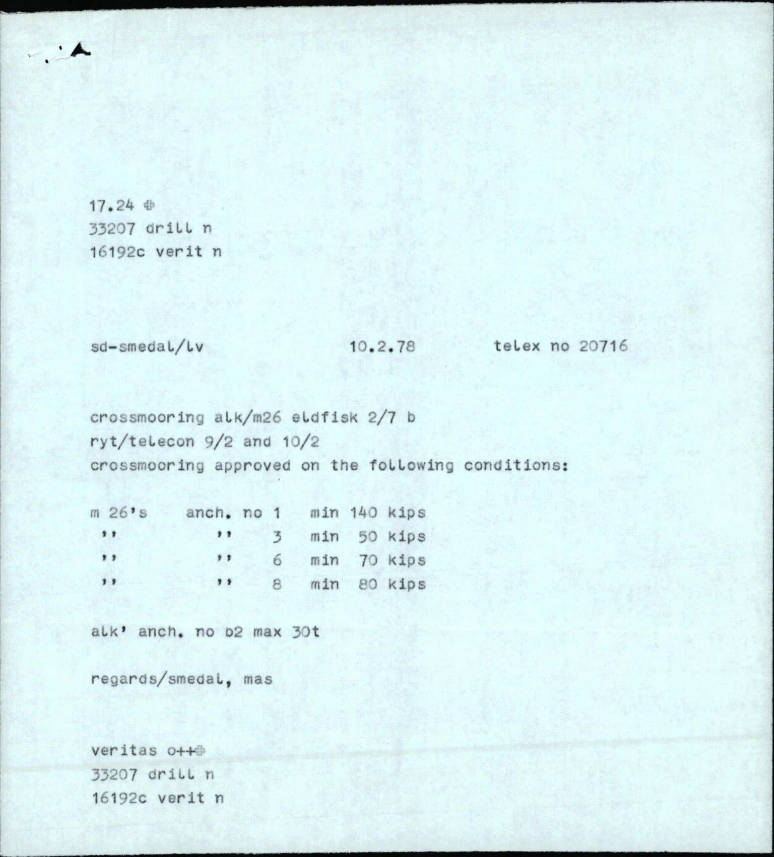 Pa 1503 - Stavanger Drilling AS, AV/SAST-A-101906/2/E/Eb/Eba/L0010: Sak og korrespondanse, 1977-1981