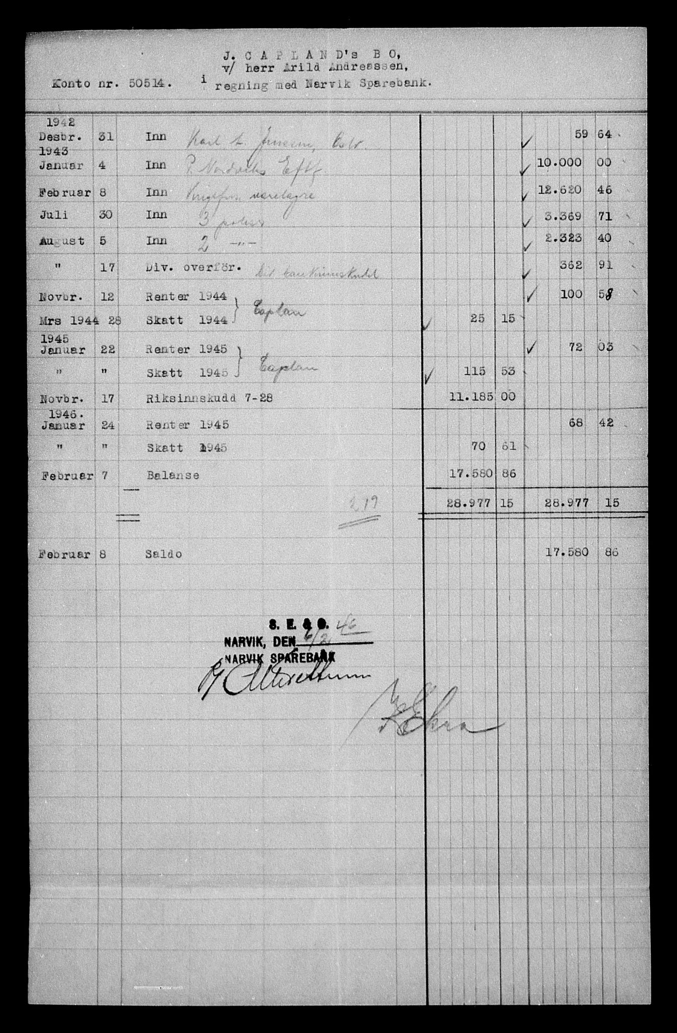 Justisdepartementet, Tilbakeføringskontoret for inndratte formuer, AV/RA-S-1564/H/Hc/Hcb/L0911: --, 1945-1947, p. 522