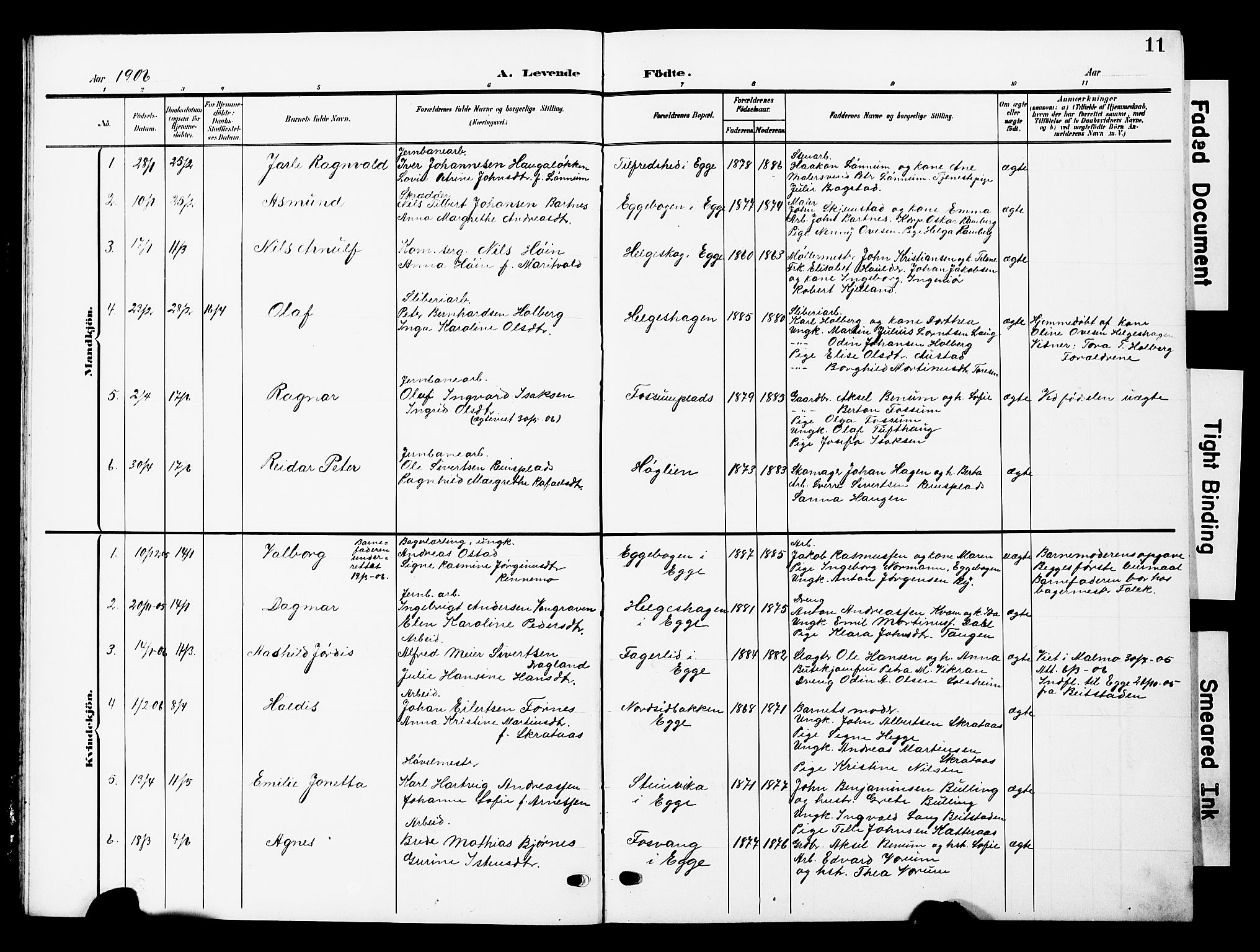 Ministerialprotokoller, klokkerbøker og fødselsregistre - Nord-Trøndelag, AV/SAT-A-1458/740/L0381: Parish register (copy) no. 740C02, 1903-1914, p. 11