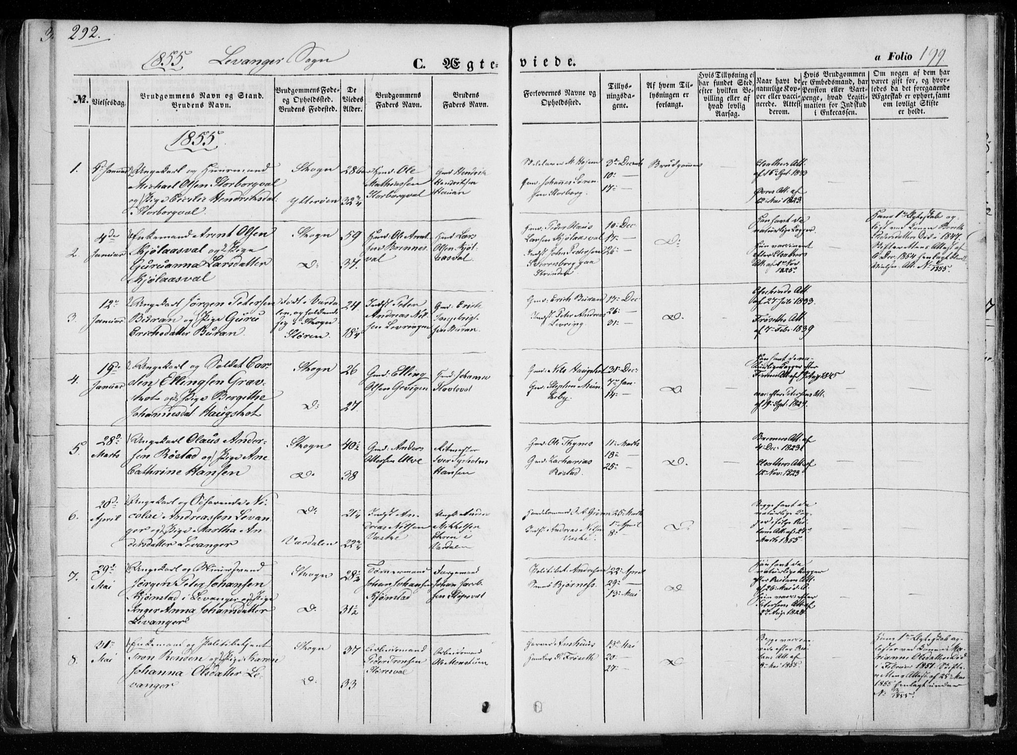 Ministerialprotokoller, klokkerbøker og fødselsregistre - Nord-Trøndelag, SAT/A-1458/720/L0183: Parish register (official) no. 720A01, 1836-1855, p. 199