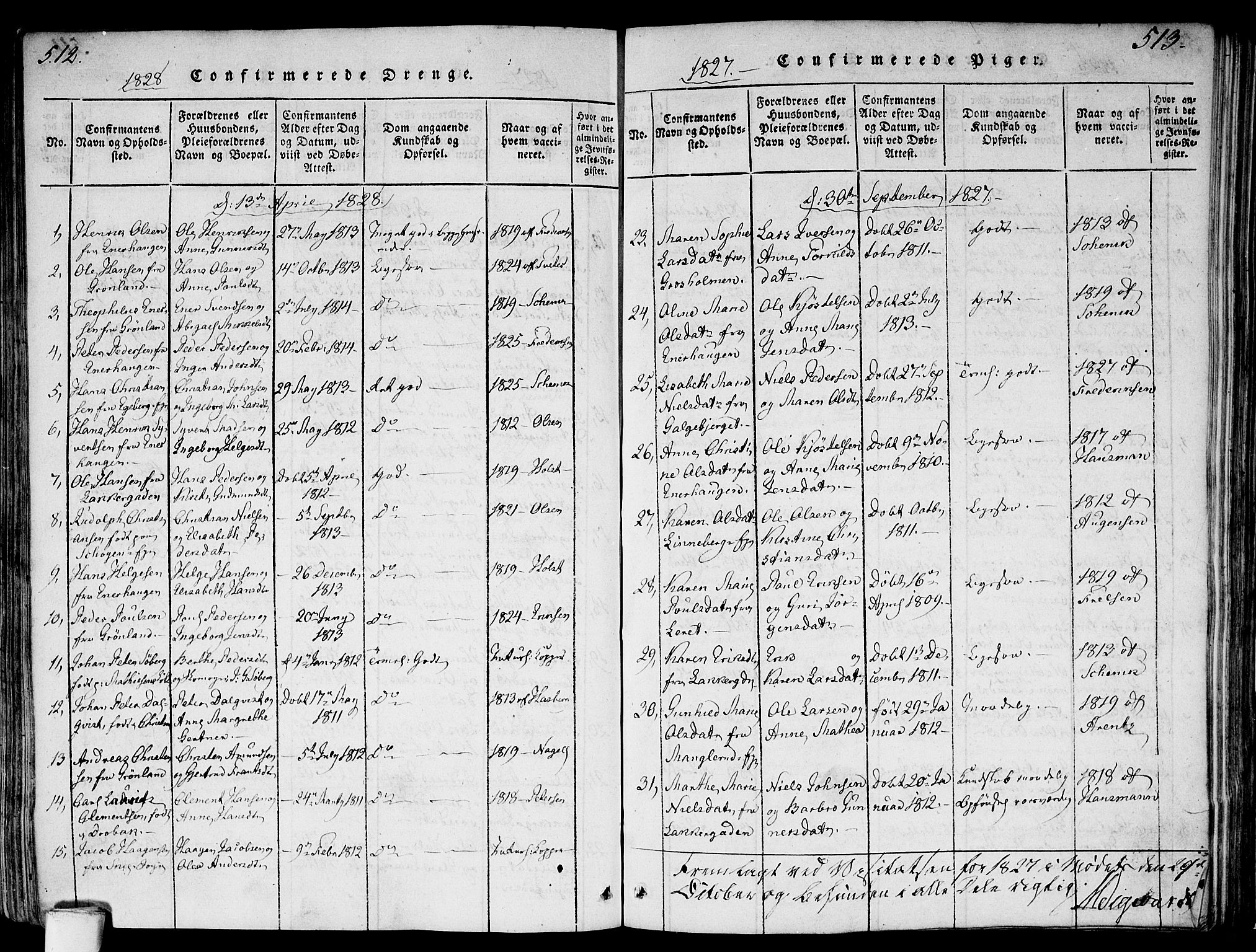 Gamlebyen prestekontor Kirkebøker, AV/SAO-A-10884/F/Fa/L0002: Parish register (official) no. 2, 1817-1829, p. 512-513