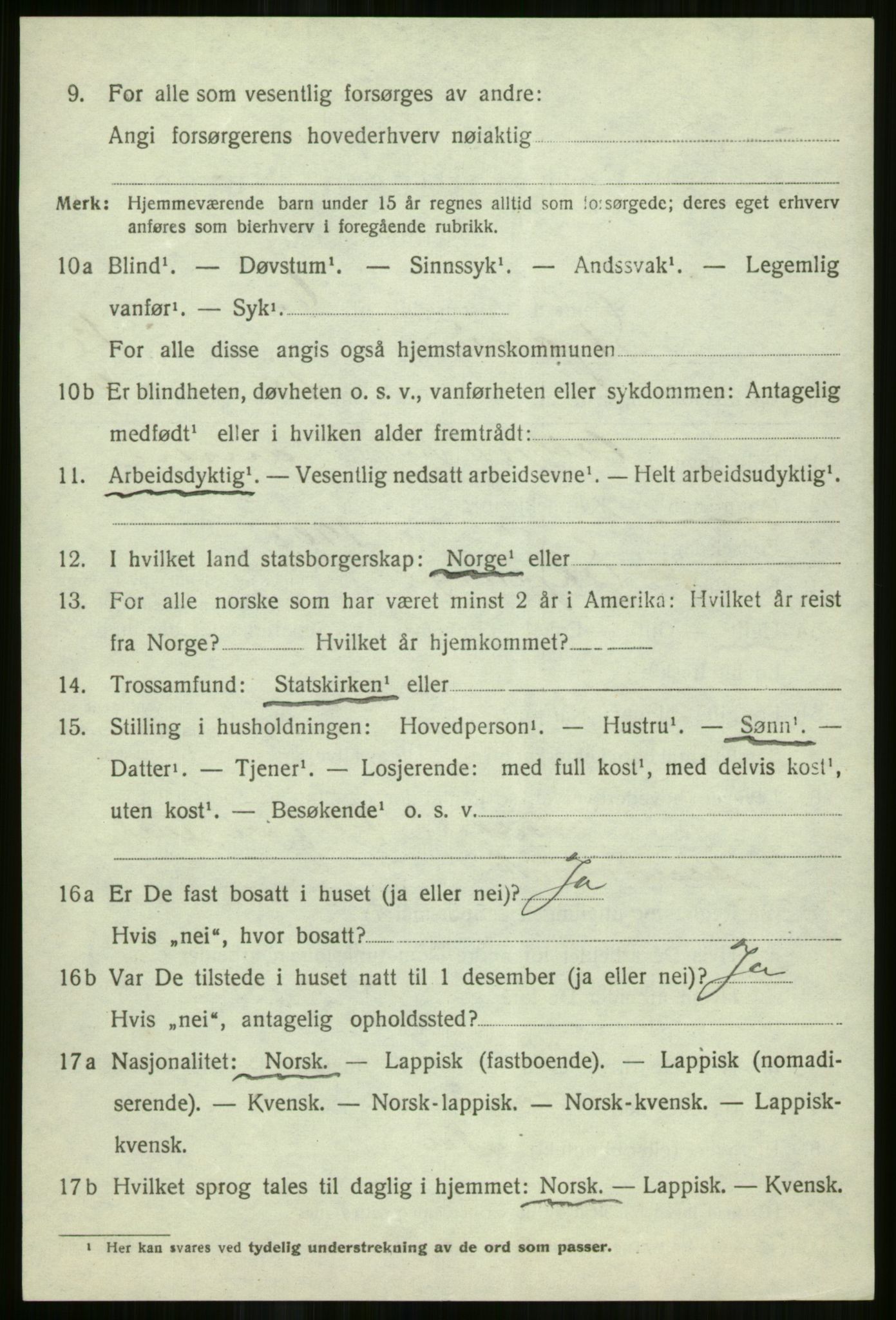 SATØ, 1920 census for Skjervøy, 1920, p. 6708