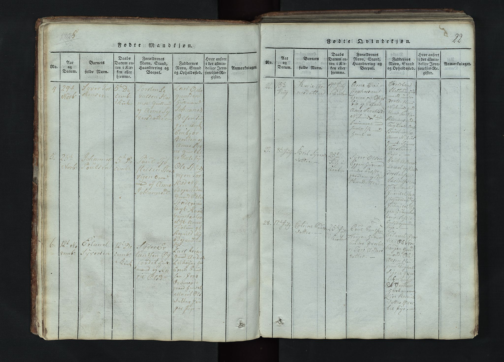 Lom prestekontor, SAH/PREST-070/L/L0002: Parish register (copy) no. 2, 1815-1844, p. 22