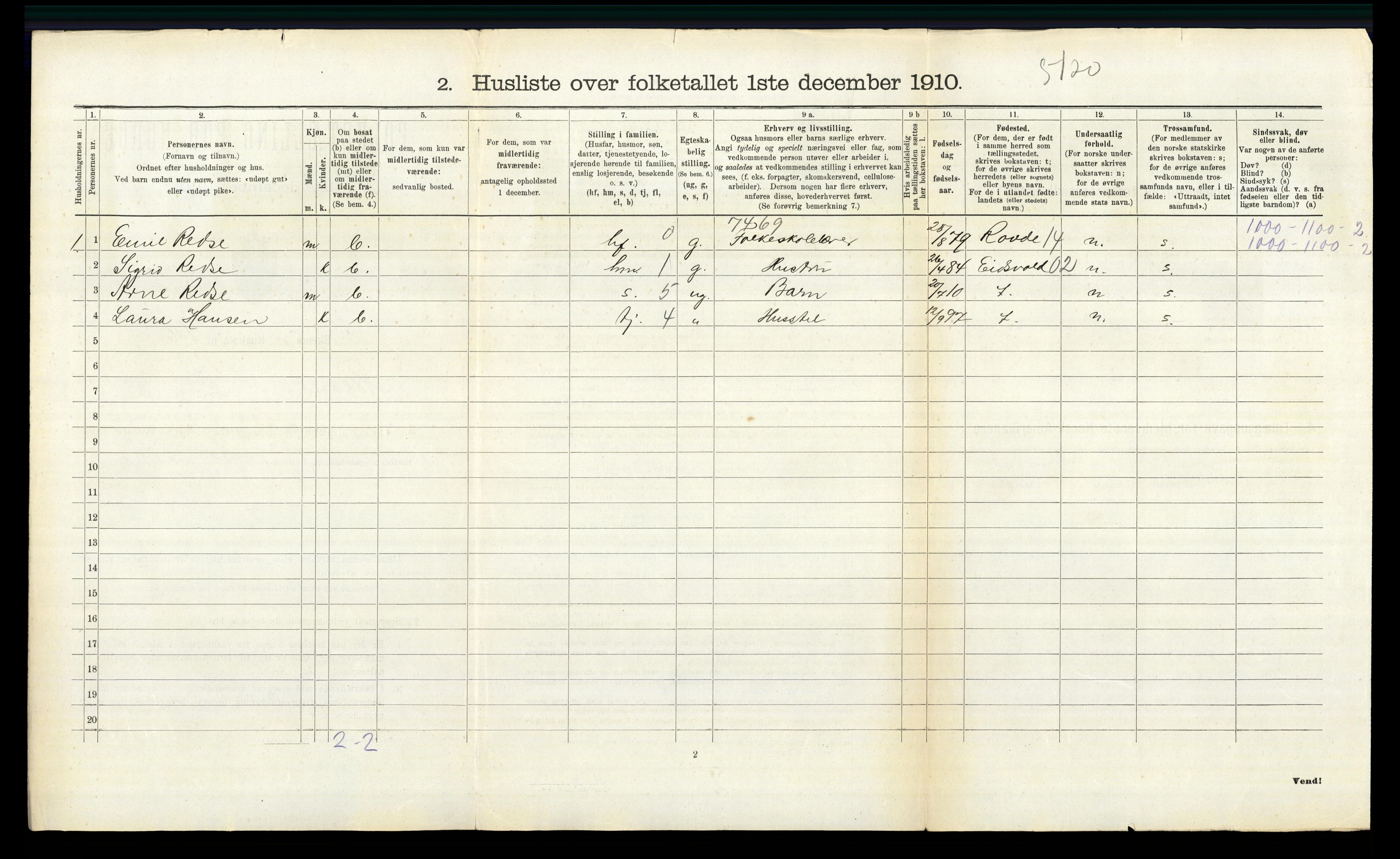 RA, 1910 census for Høland, 1910, p. 324