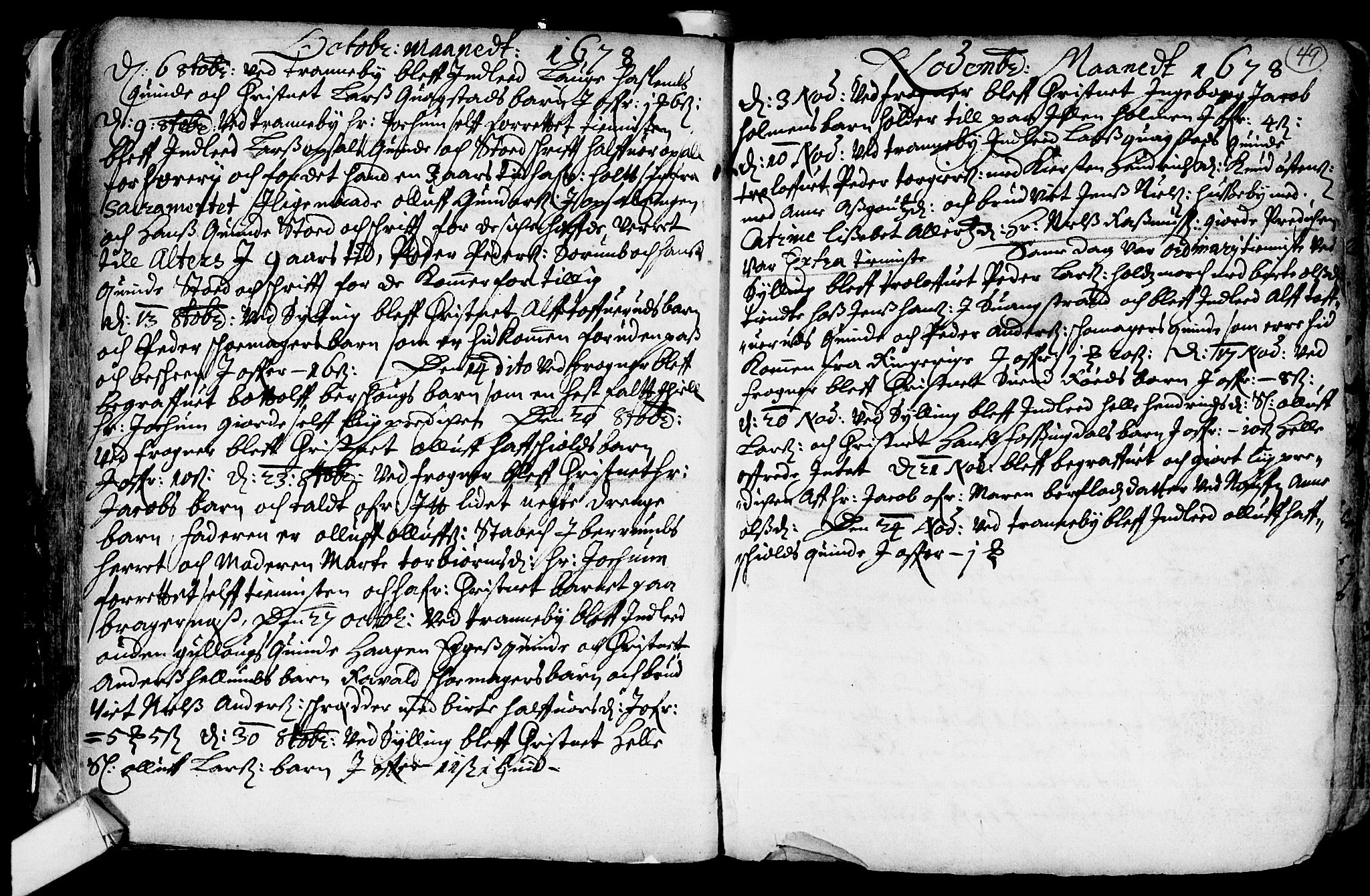 Lier kirkebøker, AV/SAKO-A-230/F/Fa/L0001: Parish register (official) no. I 1, 1672-1701, p. 49