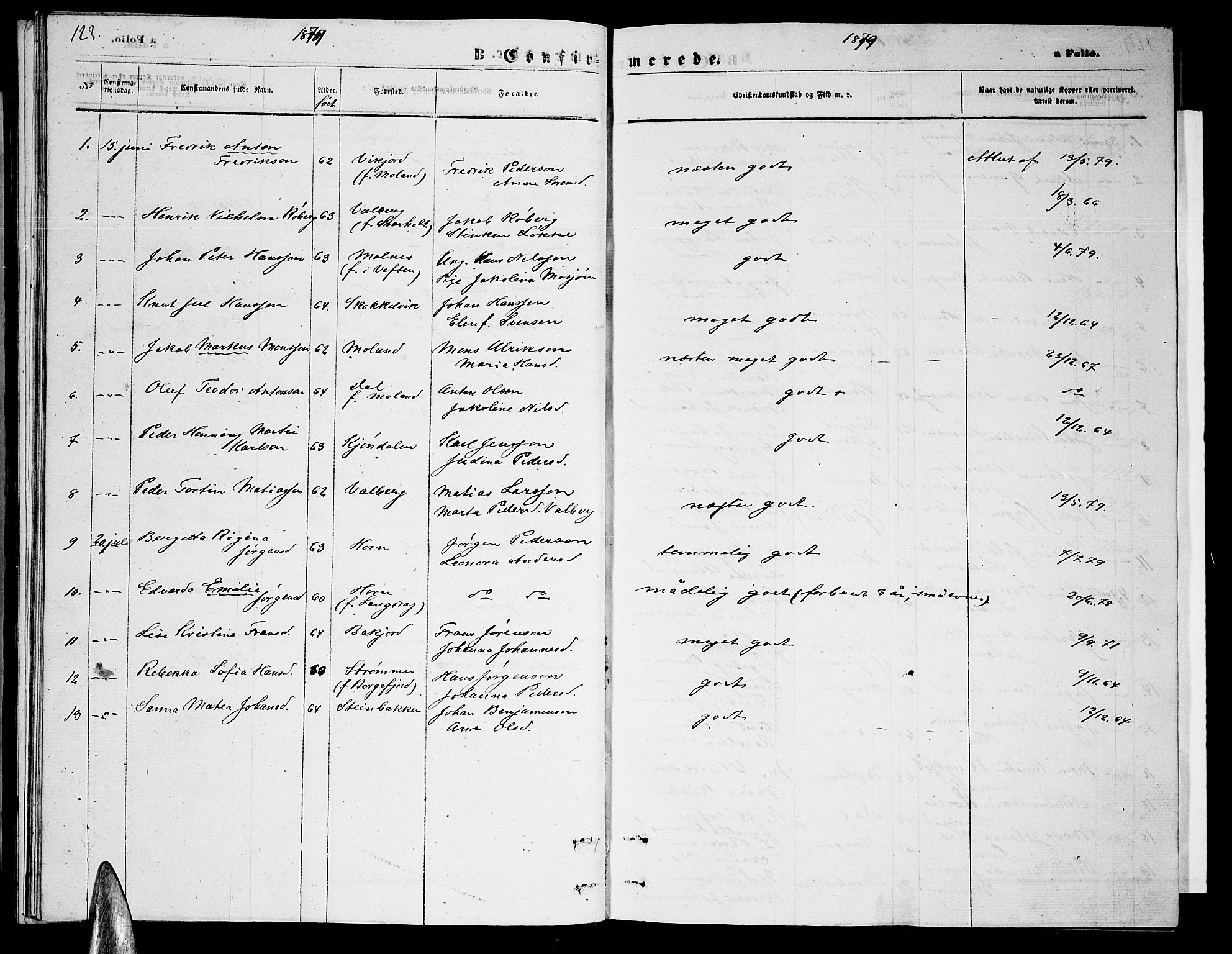 Ministerialprotokoller, klokkerbøker og fødselsregistre - Nordland, AV/SAT-A-1459/884/L1196: Parish register (copy) no. 884C02, 1860-1887, p. 123