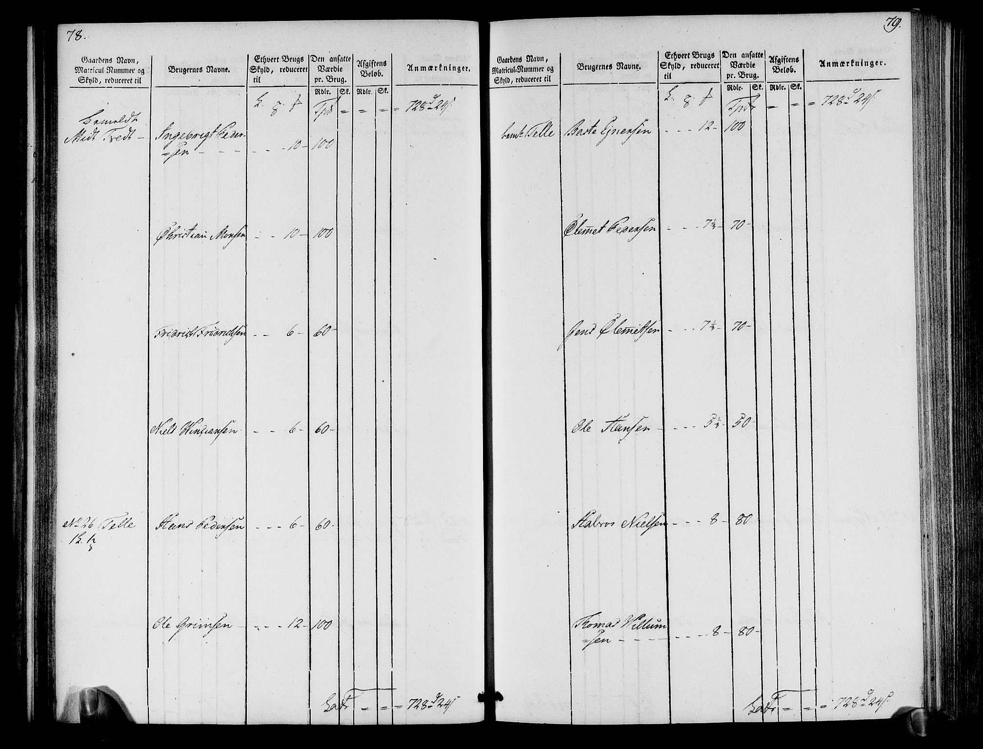 Rentekammeret inntil 1814, Realistisk ordnet avdeling, AV/RA-EA-4070/N/Ne/Nea/L0113: Nordhordland og Voss fogderi. Oppebørselsregister, 1803-1804, p. 43