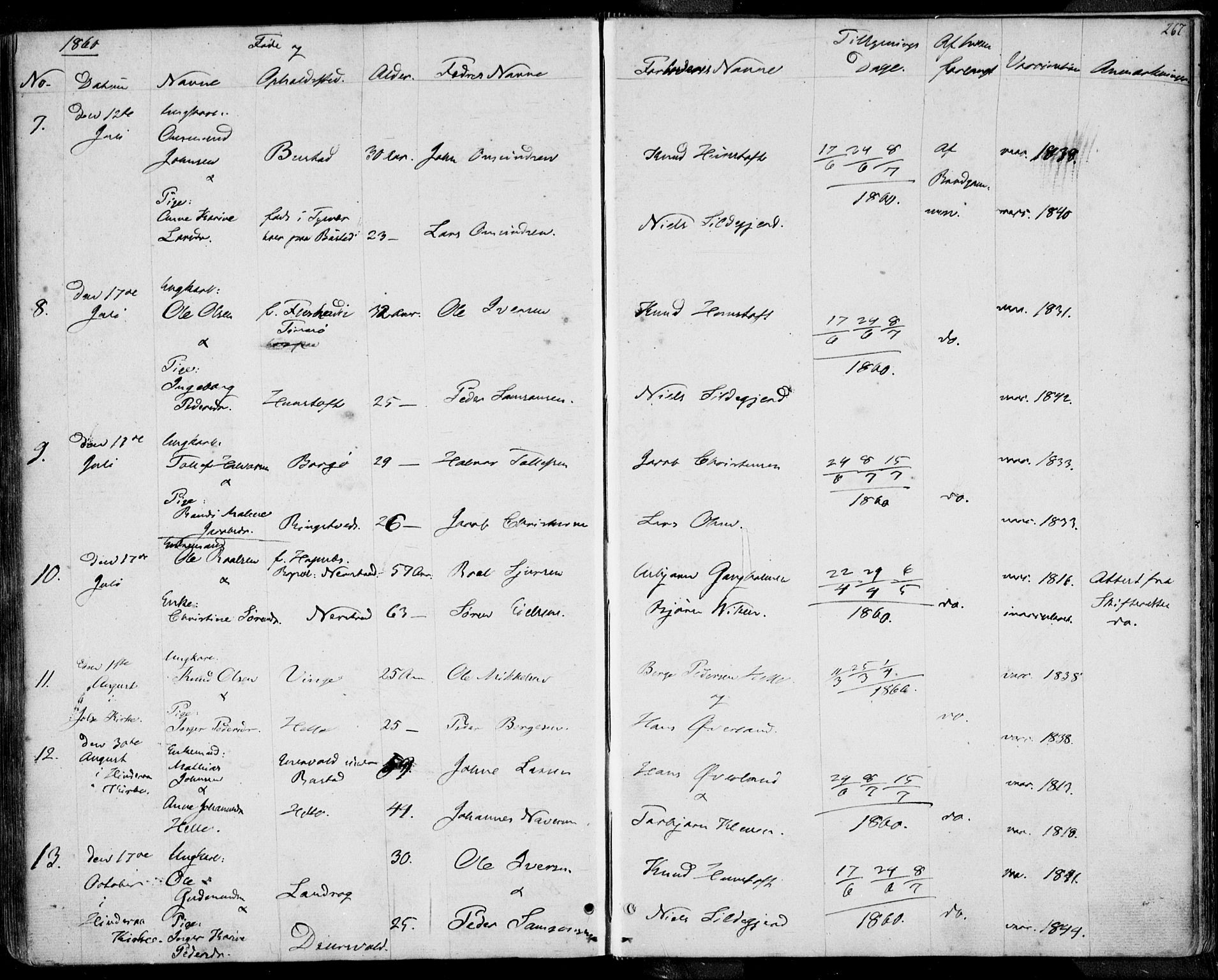Nedstrand sokneprestkontor, AV/SAST-A-101841/01/IV: Parish register (official) no. A 8, 1839-1860, p. 267