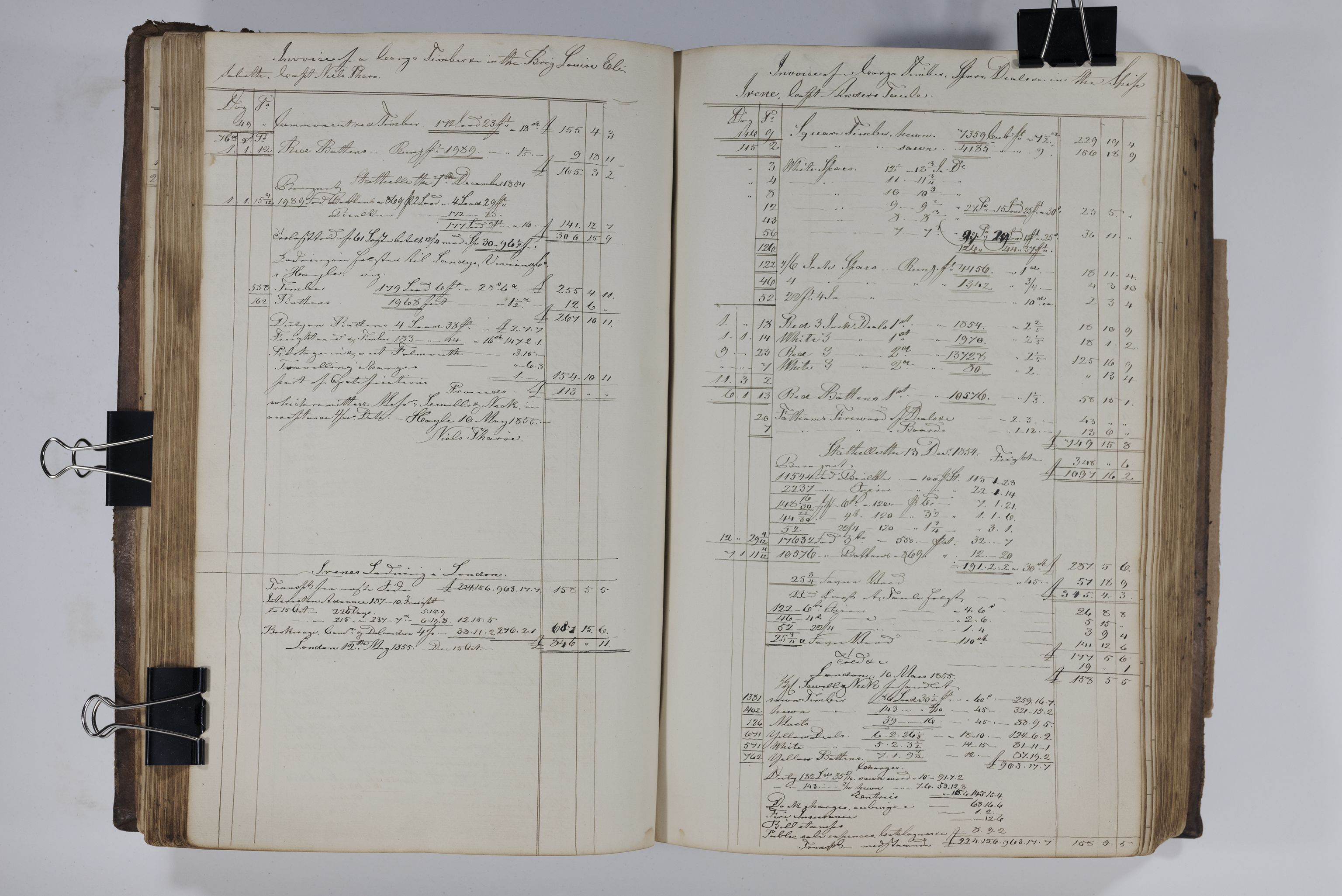 Blehr/ Kjellestad, TEMU/TGM-A-1212/R/Rf/L0005: Fakturabog, 1854-1861, p. 95