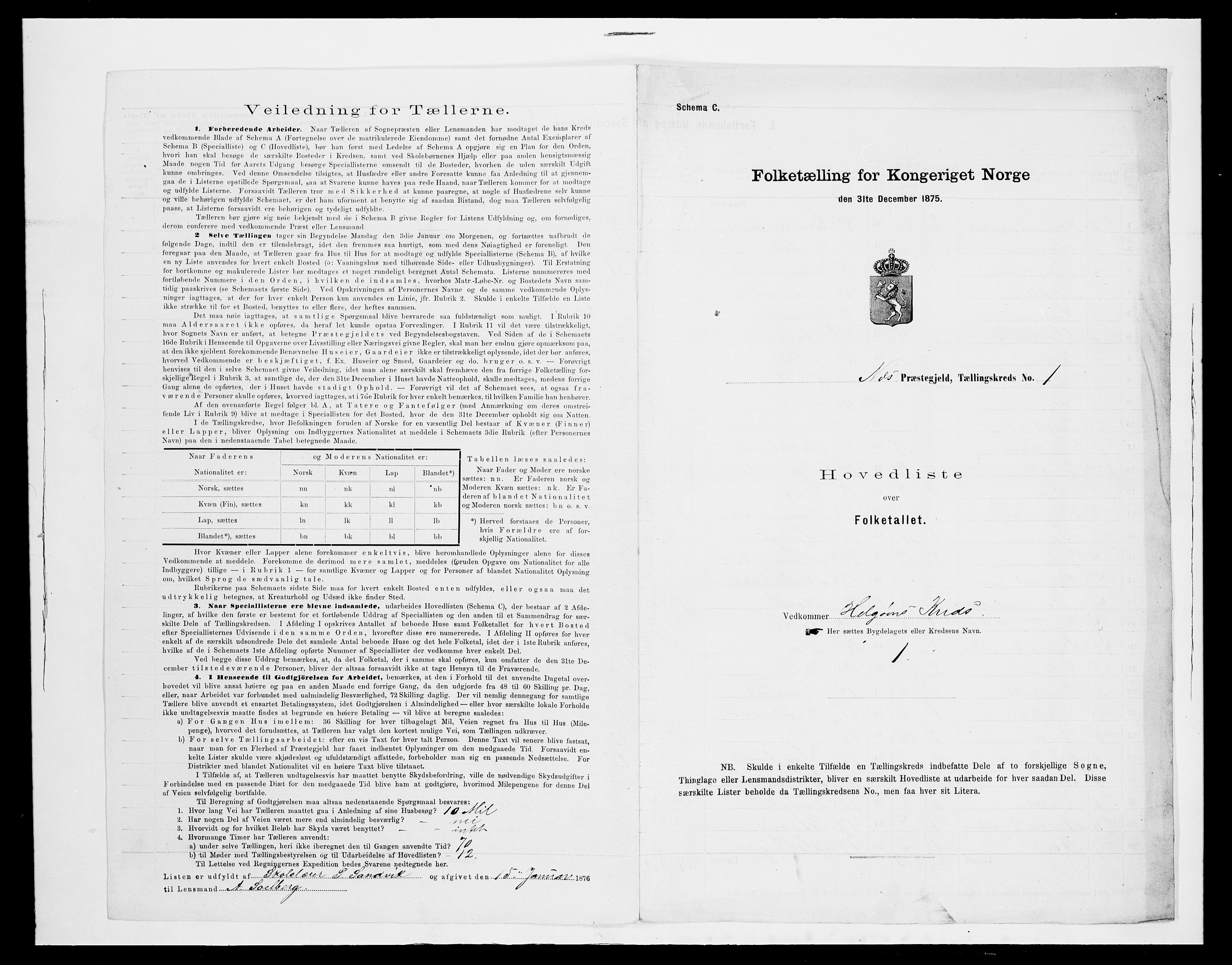 SAH, 1875 census for 0411P Nes, 1875, p. 25