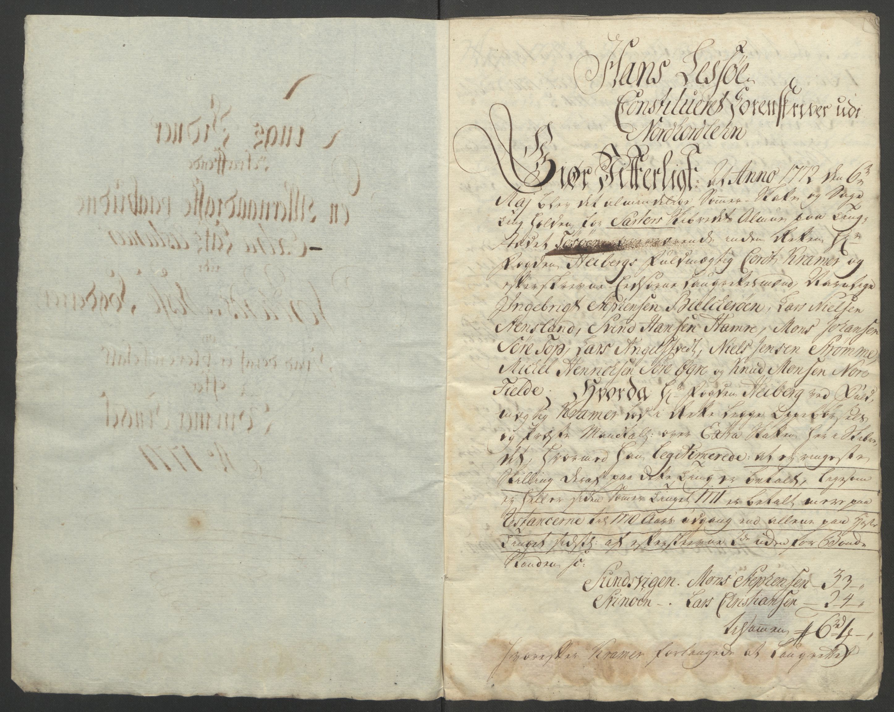 Rentekammeret inntil 1814, Reviderte regnskaper, Fogderegnskap, RA/EA-4092/R51/L3303: Ekstraskatten Nordhordland og Voss, 1762-1772, p. 617