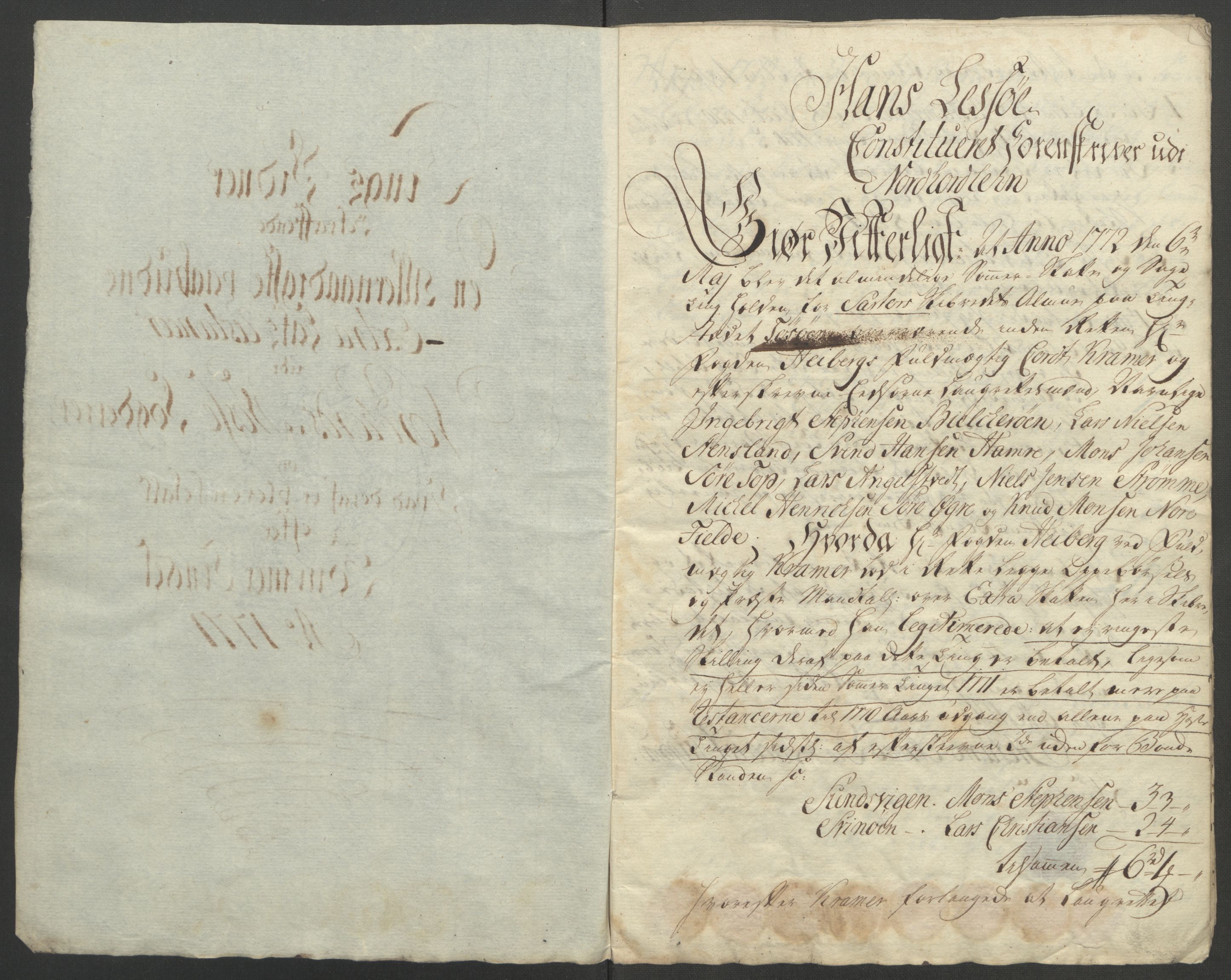 Rentekammeret inntil 1814, Reviderte regnskaper, Fogderegnskap, AV/RA-EA-4092/R51/L3303: Ekstraskatten Nordhordland og Voss, 1762-1772, p. 617