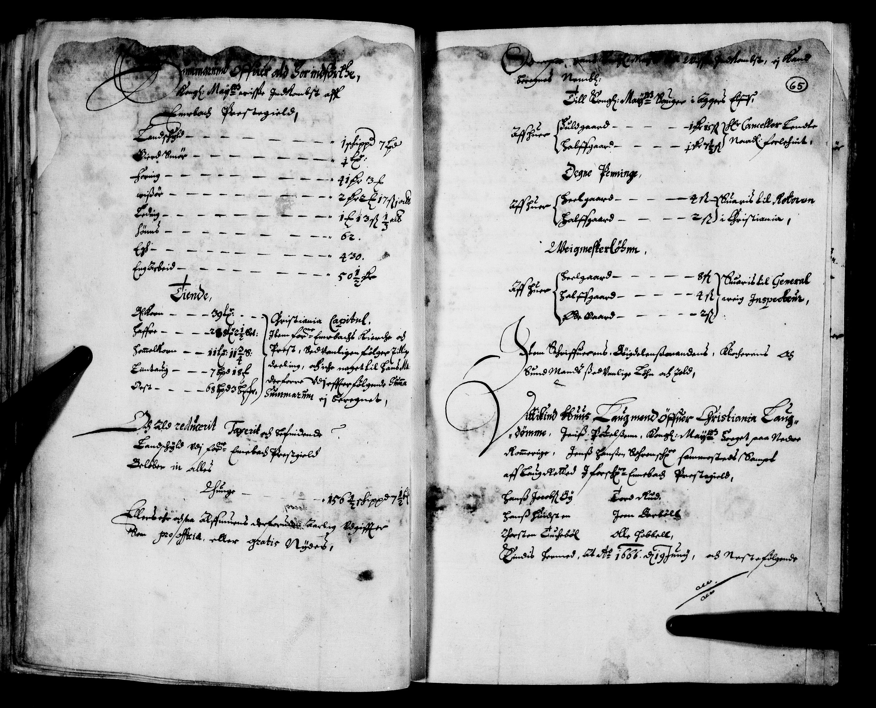 Rentekammeret inntil 1814, Realistisk ordnet avdeling, AV/RA-EA-4070/N/Nb/Nba/L0007: Nedre Romerike fogderi, 1. del, 1666, p. 64b-65a