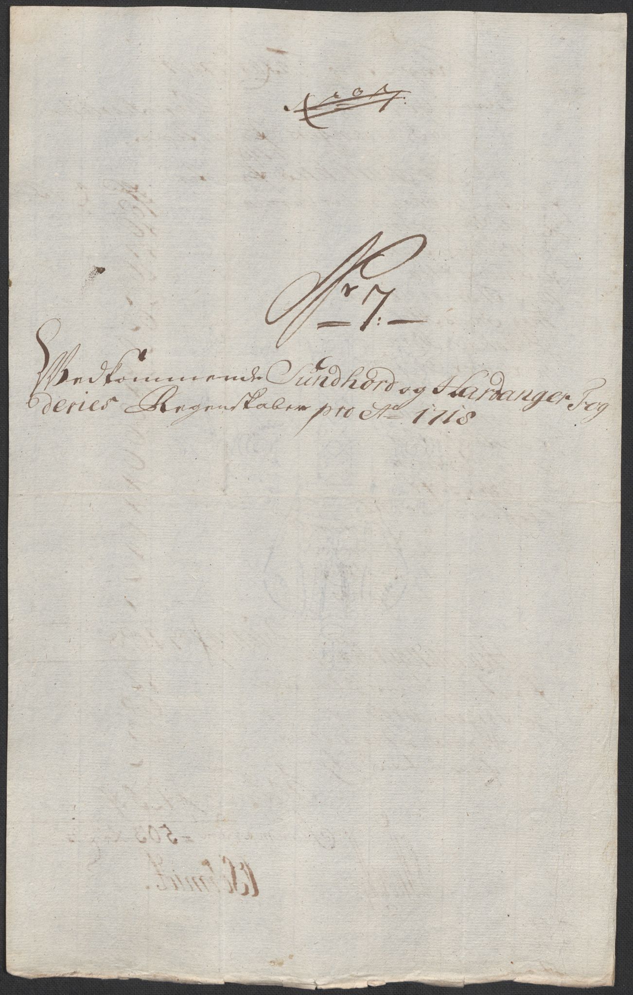 Rentekammeret inntil 1814, Reviderte regnskaper, Fogderegnskap, RA/EA-4092/R48/L2995: Fogderegnskap Sunnhordland og Hardanger, 1718, p. 99