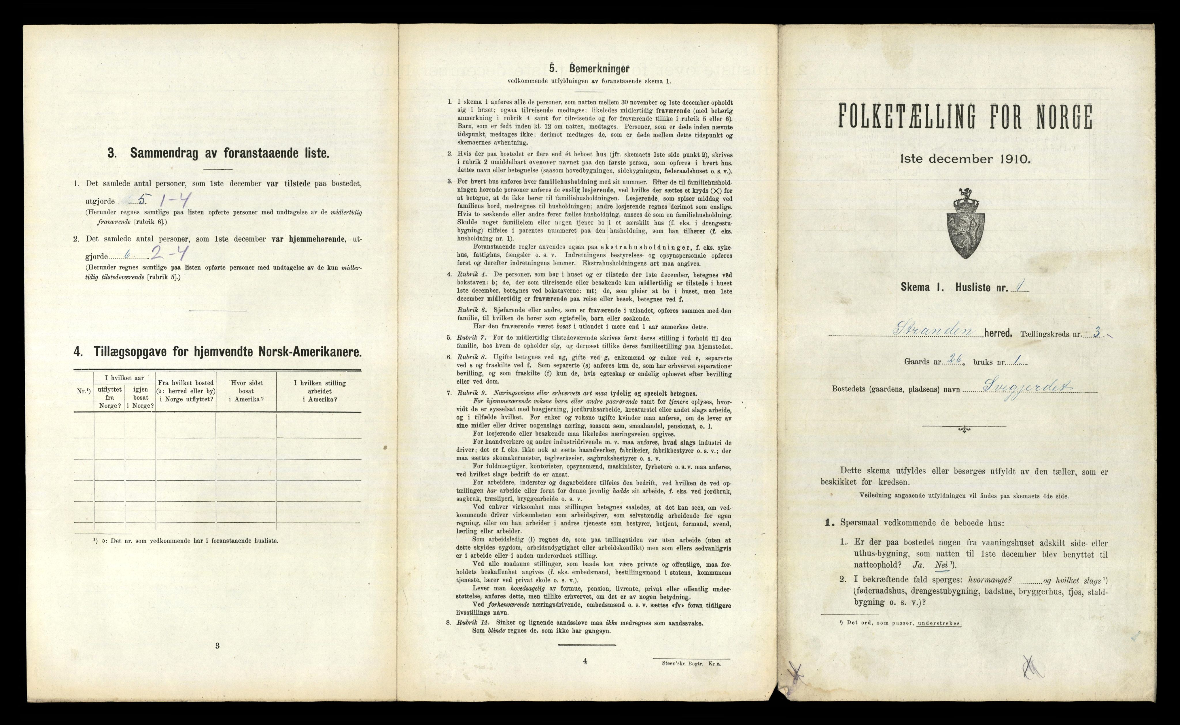 RA, 1910 census for Stranda, 1910, p. 194