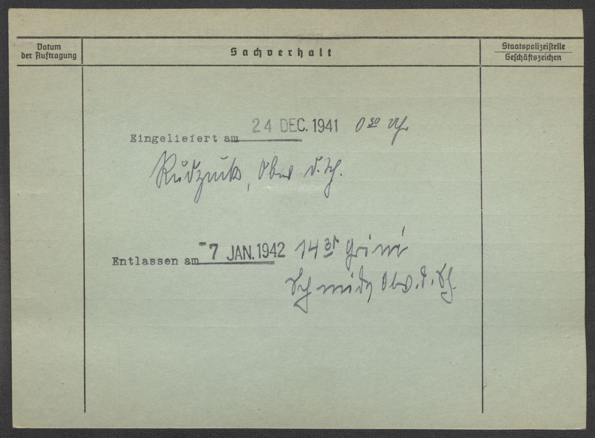 Befehlshaber der Sicherheitspolizei und des SD, AV/RA-RAFA-5969/E/Ea/Eaa/L0010: Register over norske fanger i Møllergata 19: Sø-Å, 1940-1945, p. 495