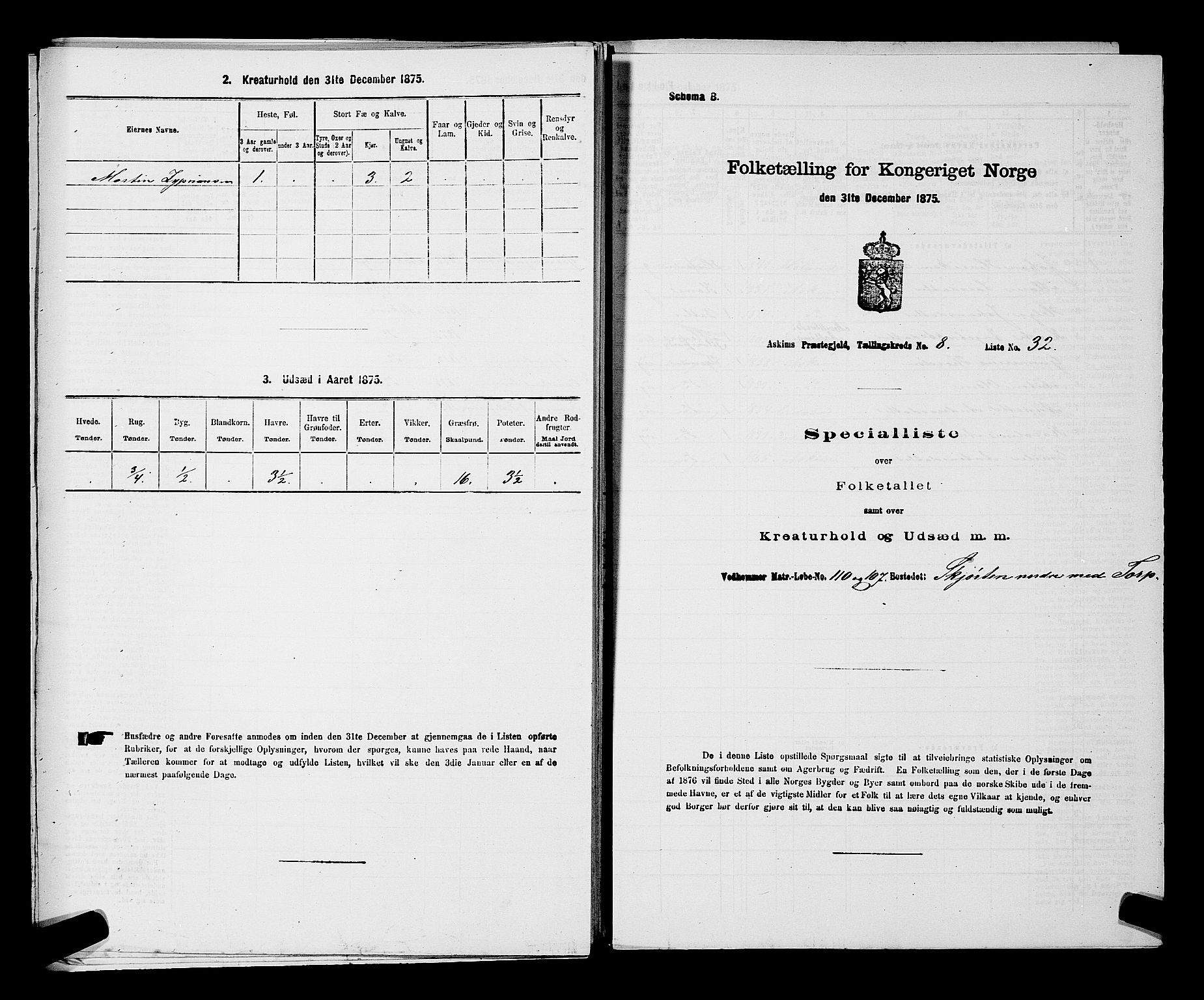 RA, 1875 census for 0124P Askim, 1875, p. 560