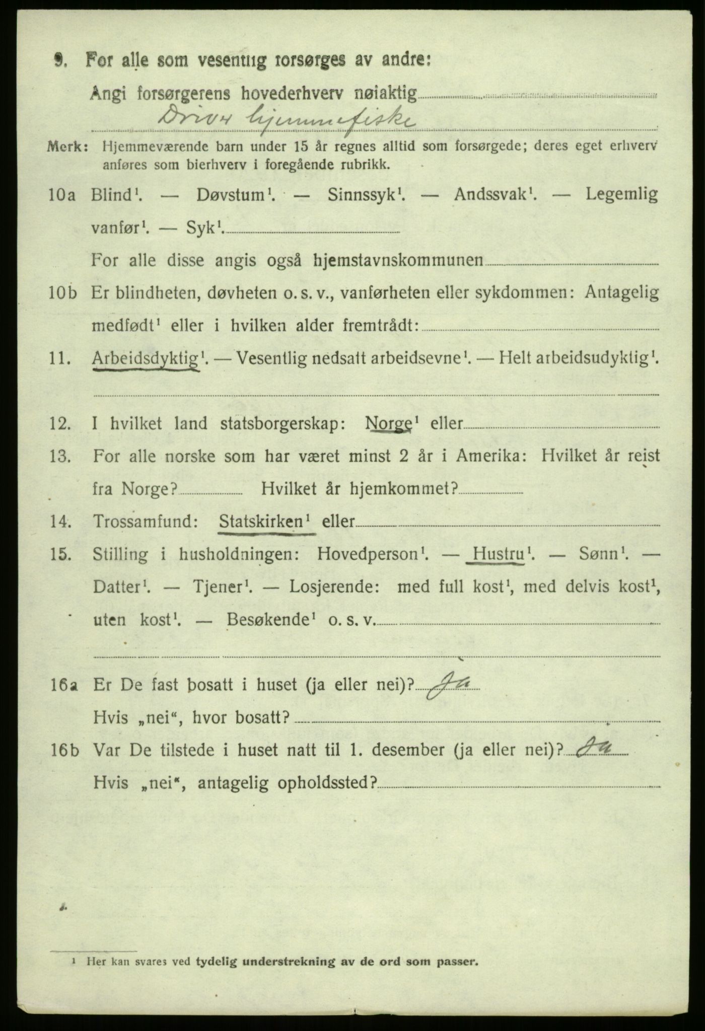 SAB, 1920 census for Bremanger, 1920, p. 2505