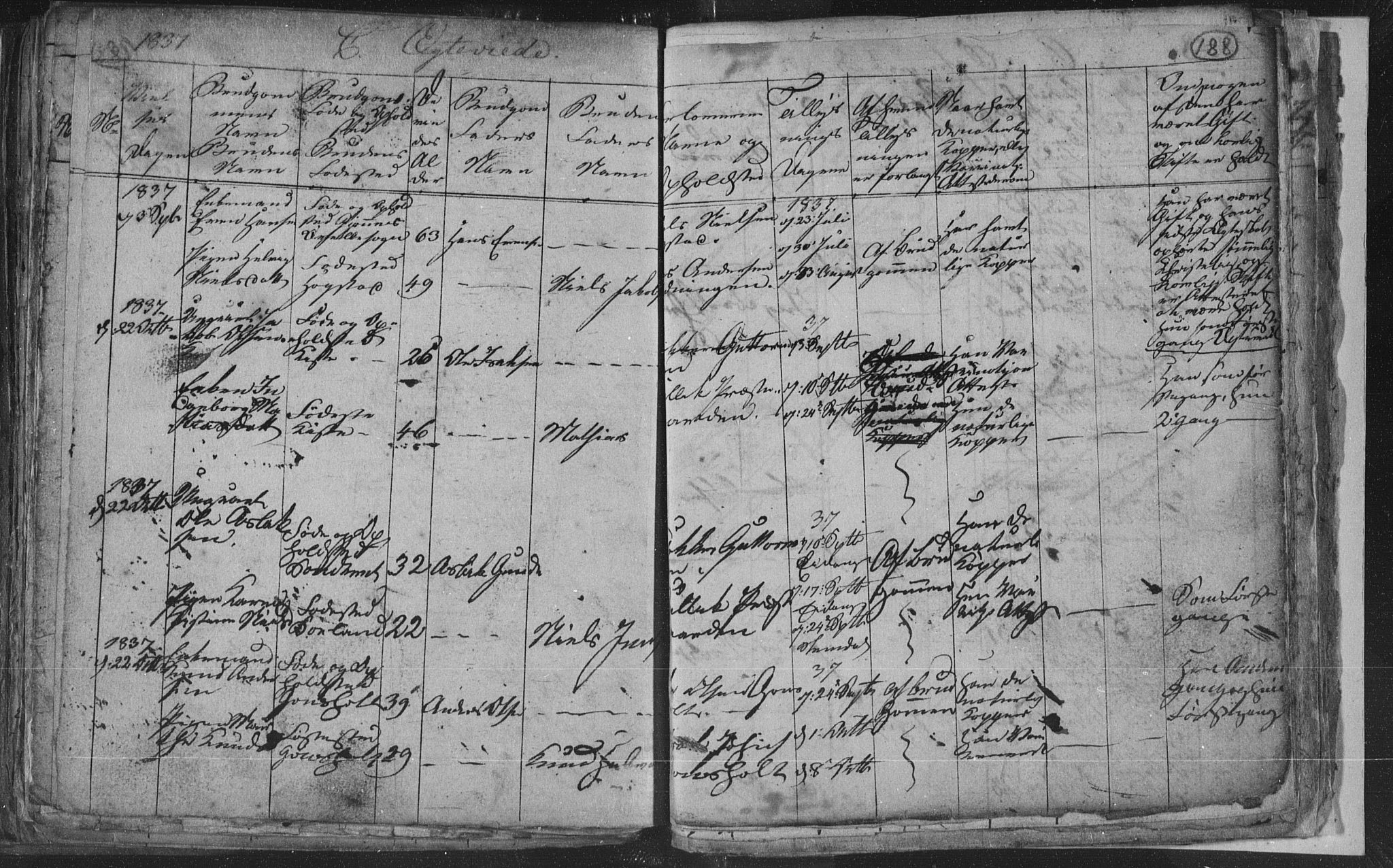 Siljan kirkebøker, SAKO/A-300/G/Ga/L0001: Parish register (copy) no. 1, 1827-1847, p. 188