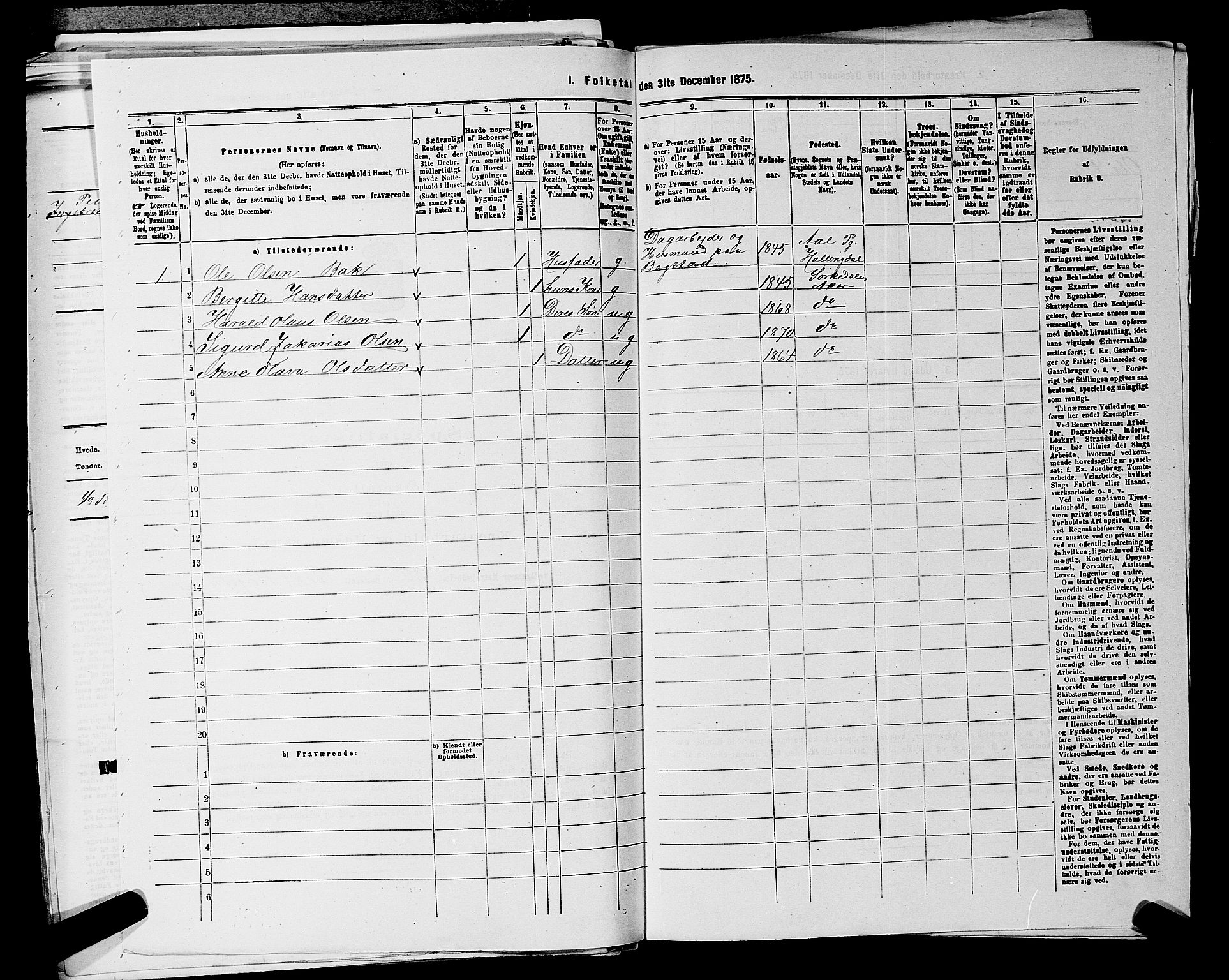 RA, 1875 census for 0218aP Vestre Aker, 1875, p. 800