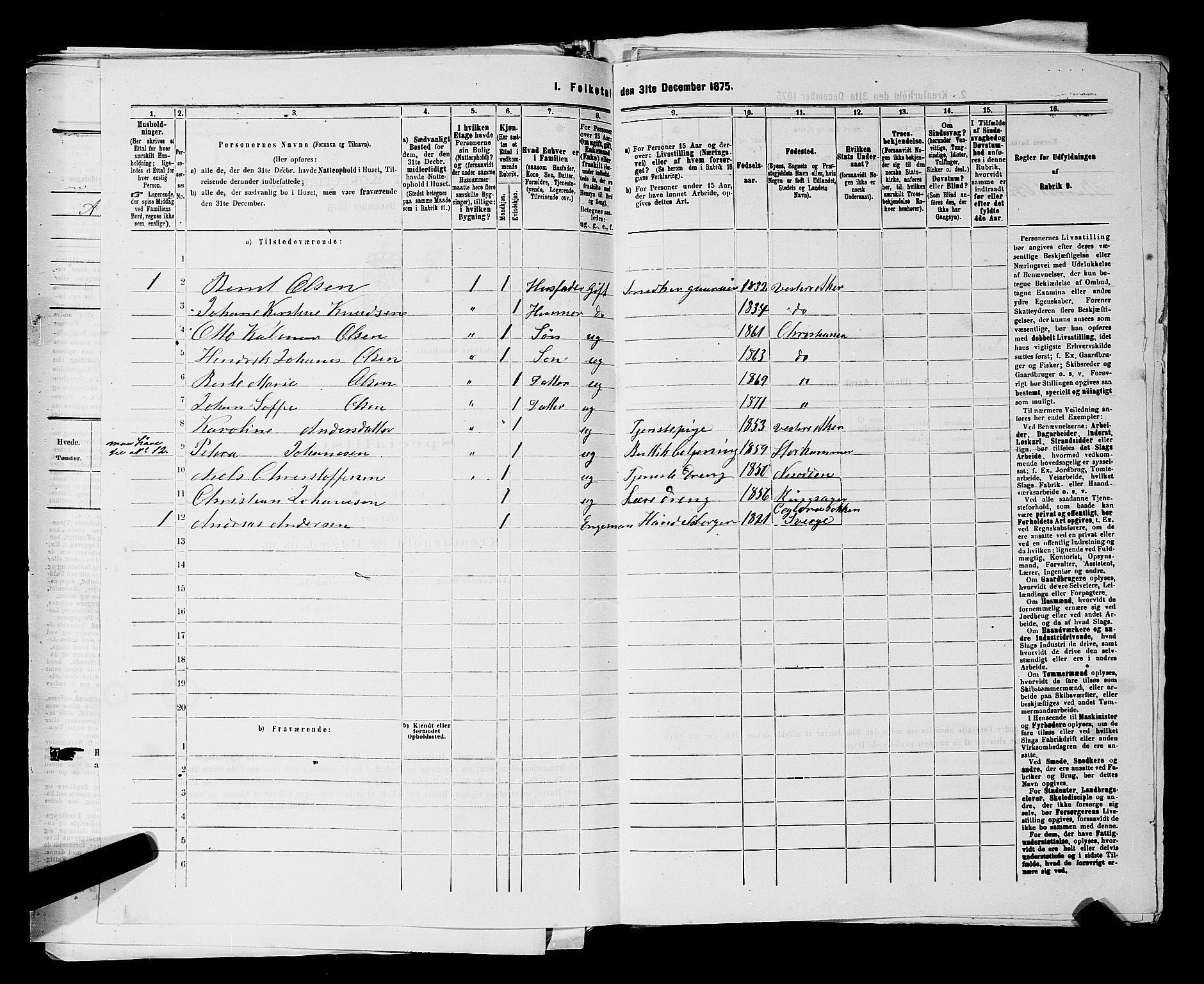 RA, 1875 census for 0301 Kristiania, 1875, p. 6475