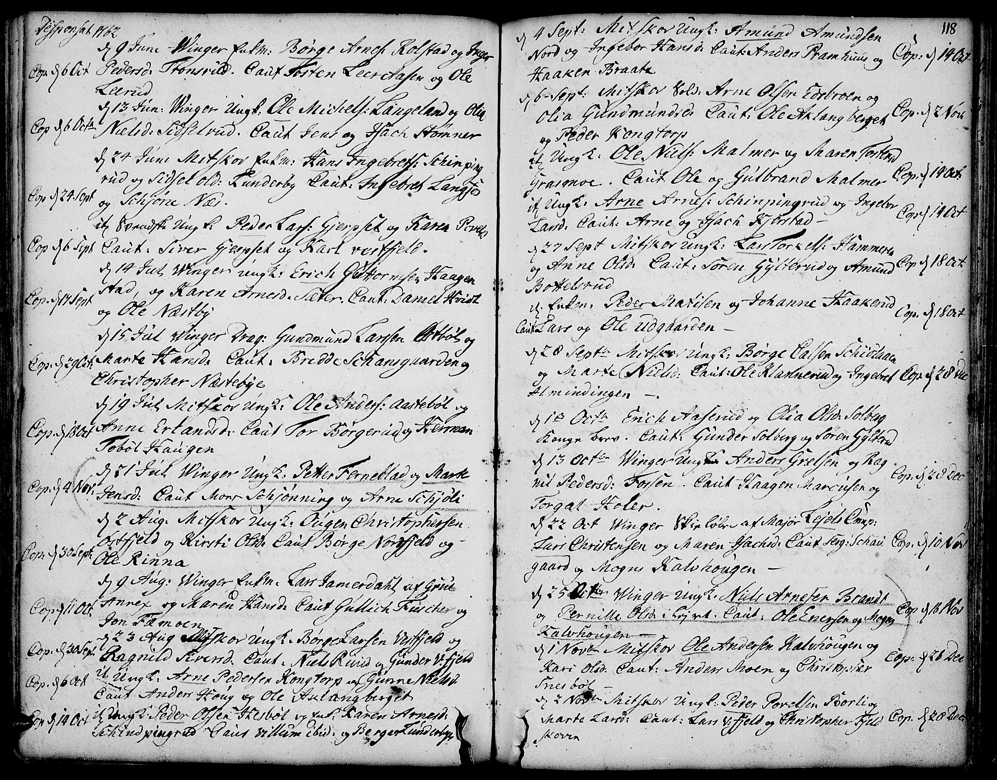 Vinger prestekontor, AV/SAH-PREST-024/H/Ha/Haa/L0003: Parish register (official) no. 3, 1751-1772, p. 118