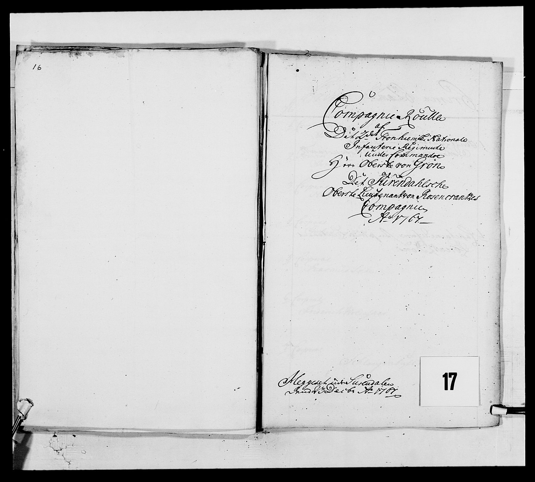 Kommanderende general (KG I) med Det norske krigsdirektorium, RA/EA-5419/E/Ea/L0513: 2. Trondheimske regiment, 1765-1767, p. 312