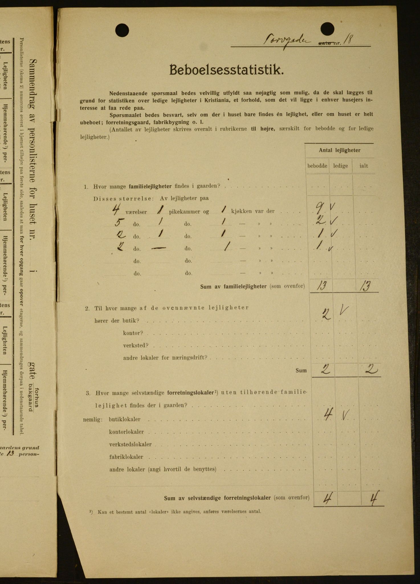 OBA, Municipal Census 1909 for Kristiania, 1909, p. 103416