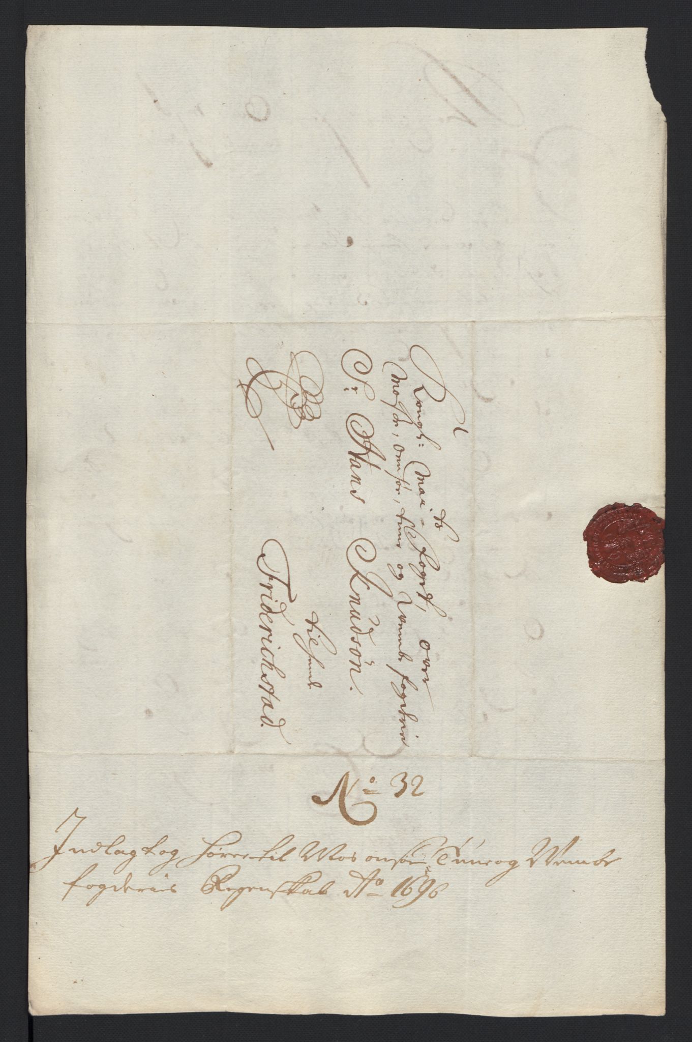 Rentekammeret inntil 1814, Reviderte regnskaper, Fogderegnskap, AV/RA-EA-4092/R04/L0124: Fogderegnskap Moss, Onsøy, Tune, Veme og Åbygge, 1696, p. 177