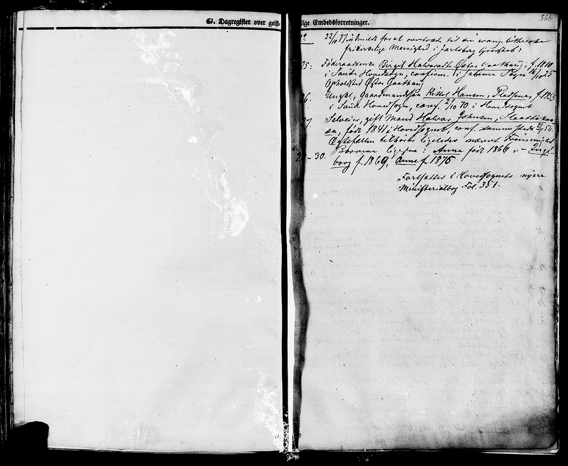 Sauherad kirkebøker, AV/SAKO-A-298/F/Fa/L0007: Parish register (official) no. I 7, 1851-1873, p. 366