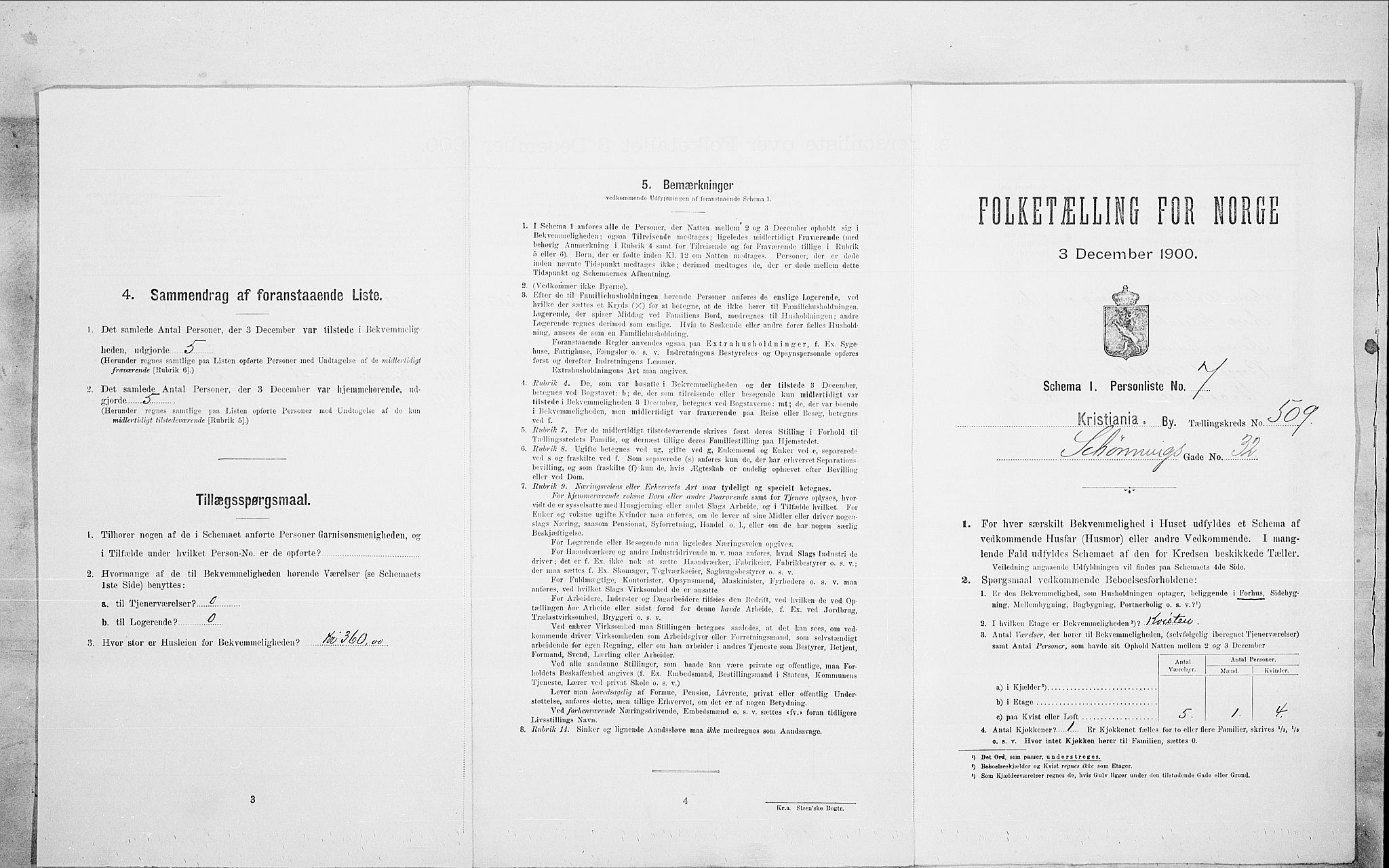 SAO, 1900 census for Kristiania, 1900, p. 83337