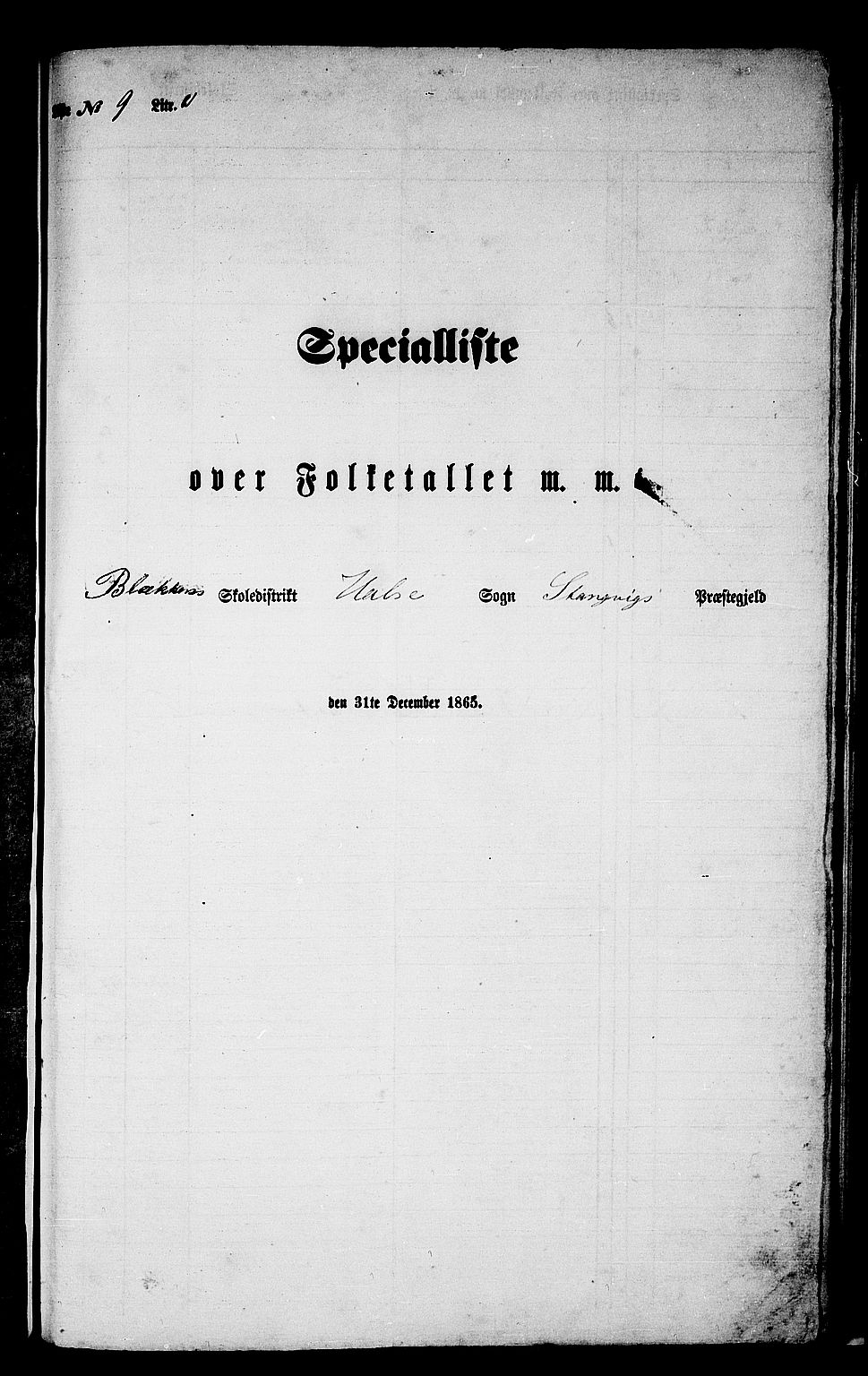 RA, 1865 census for Stangvik, 1865, p. 161