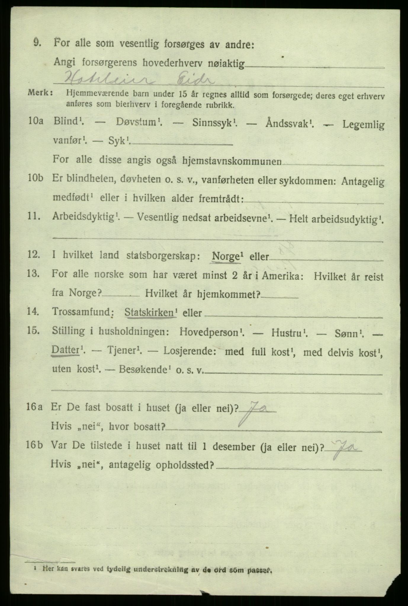 SAB, 1920 census for Kyrkjebø, 1920, p. 3860