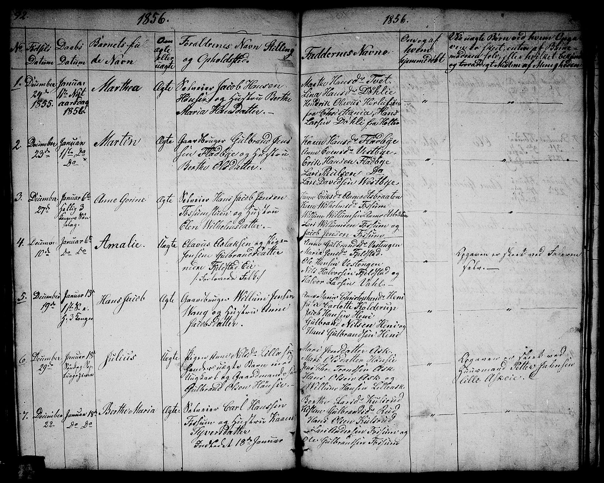 Gjerdrum prestekontor Kirkebøker, AV/SAO-A-10412b/G/Ga/L0003: Parish register (copy) no. I 3, 1851-1858, p. 92-93